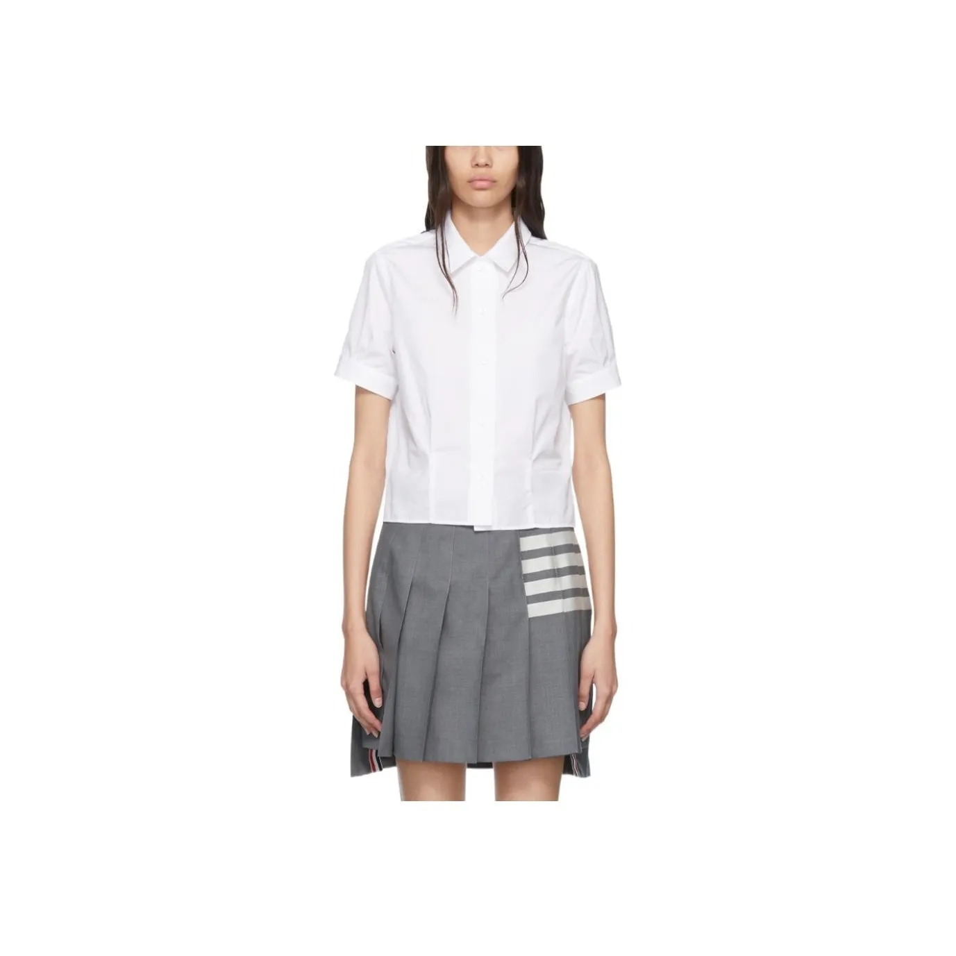 THOM BROWNE Short Sleeved Button Up Shirt