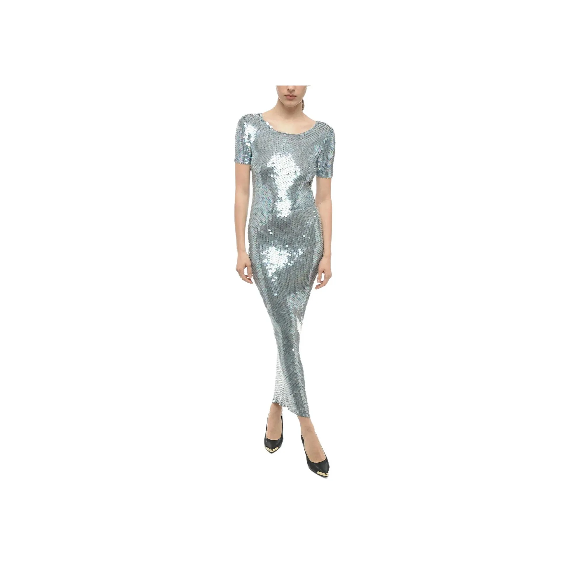 Maison Margiela Short-Sleeved Dresses Women's Silver