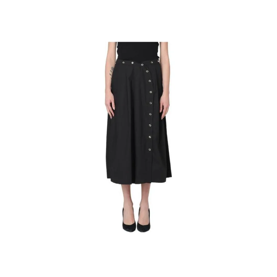 PINKO Button Up Midi Poplin Skirt