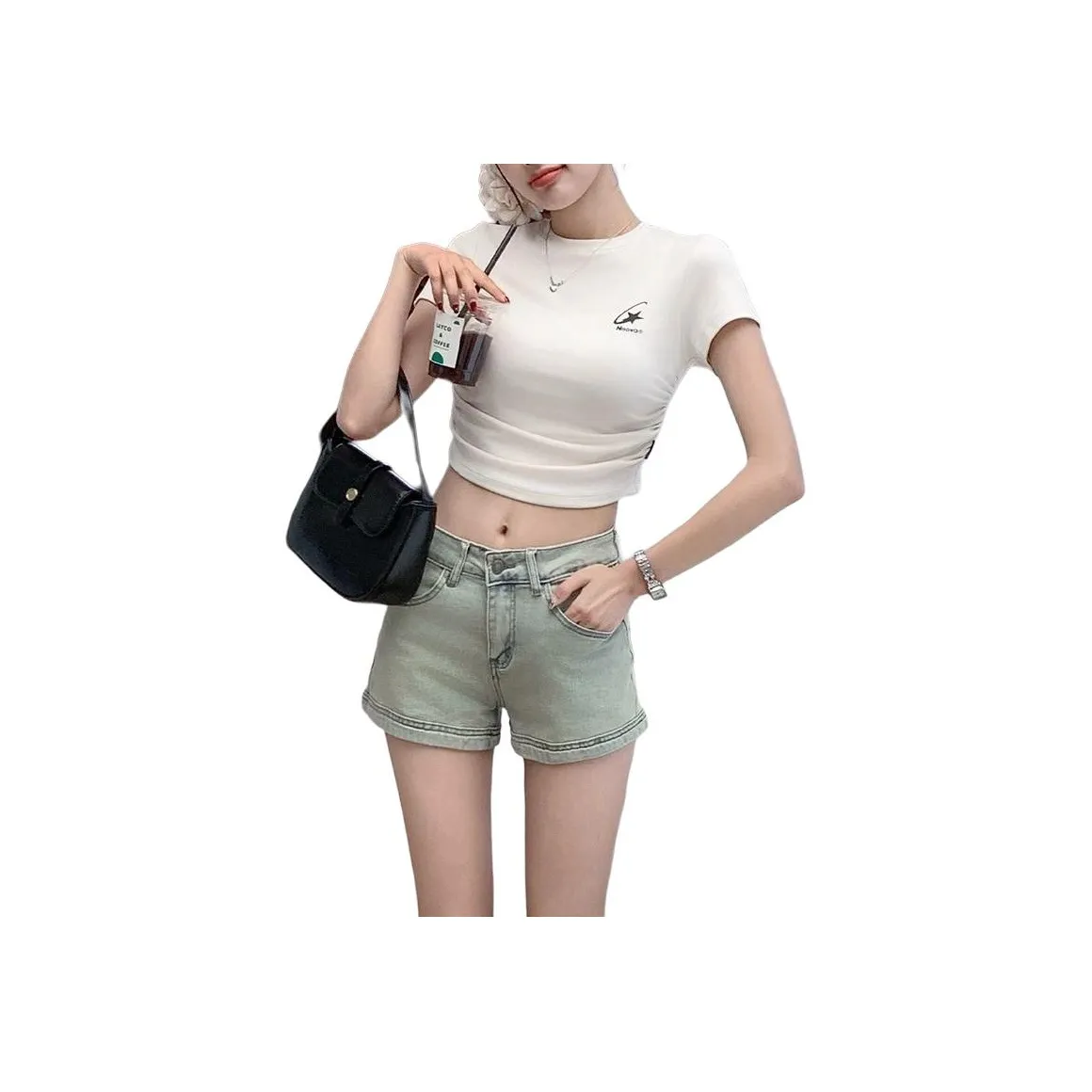 YEARNED Светло-синие Женские Джинсовые Шорты