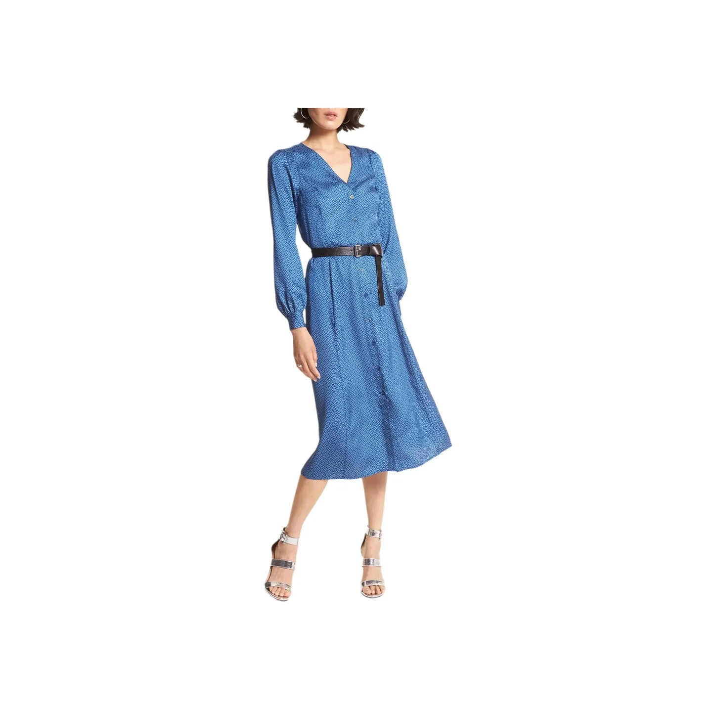 MICHAEL KORS SS23 Long Sleeved Dresses Women's Blue
