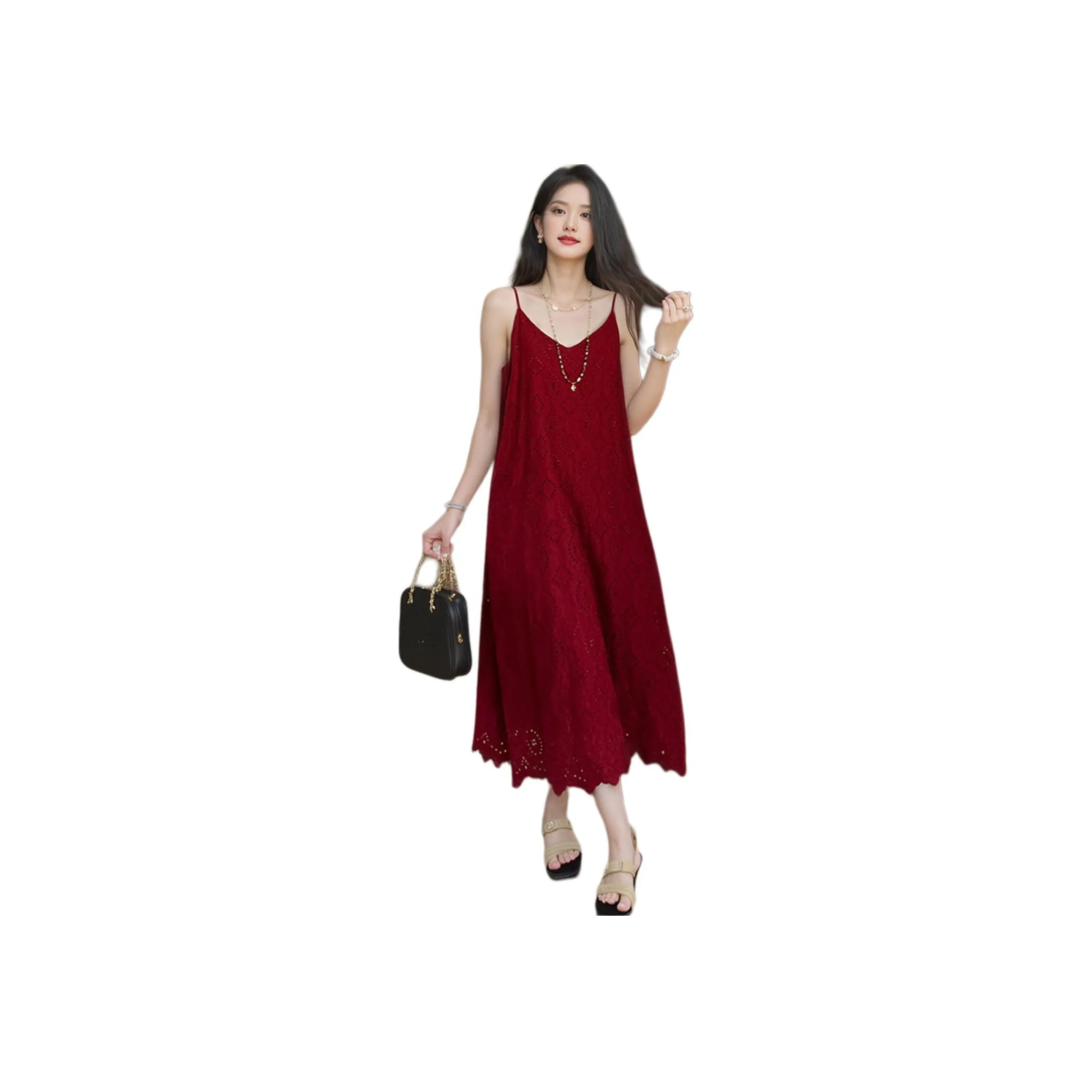 Wbwq Бордовый Женские Слиплатья