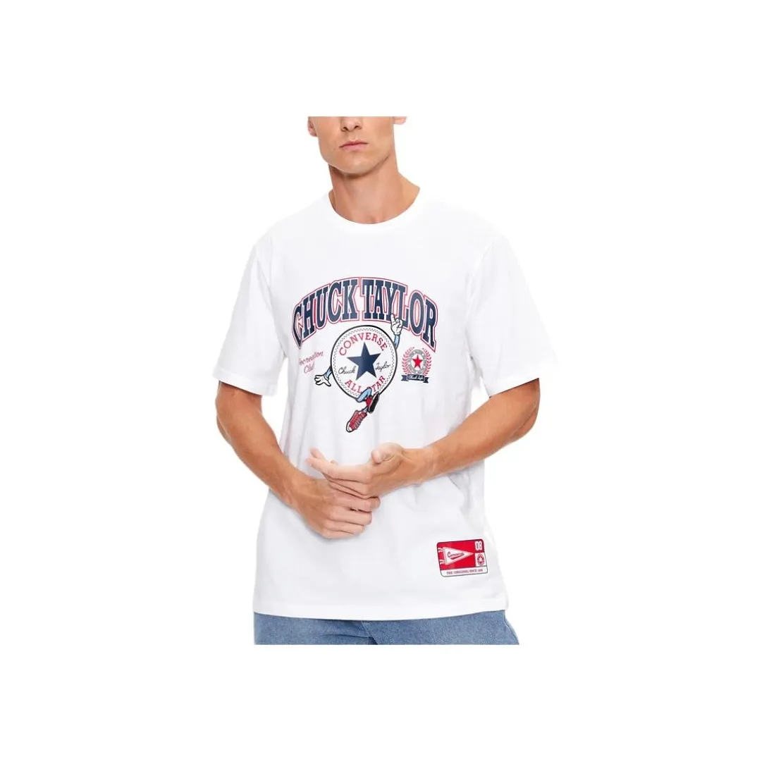 Converse All StarChucks Retro Collegiate Graphic T Shirt Men's White