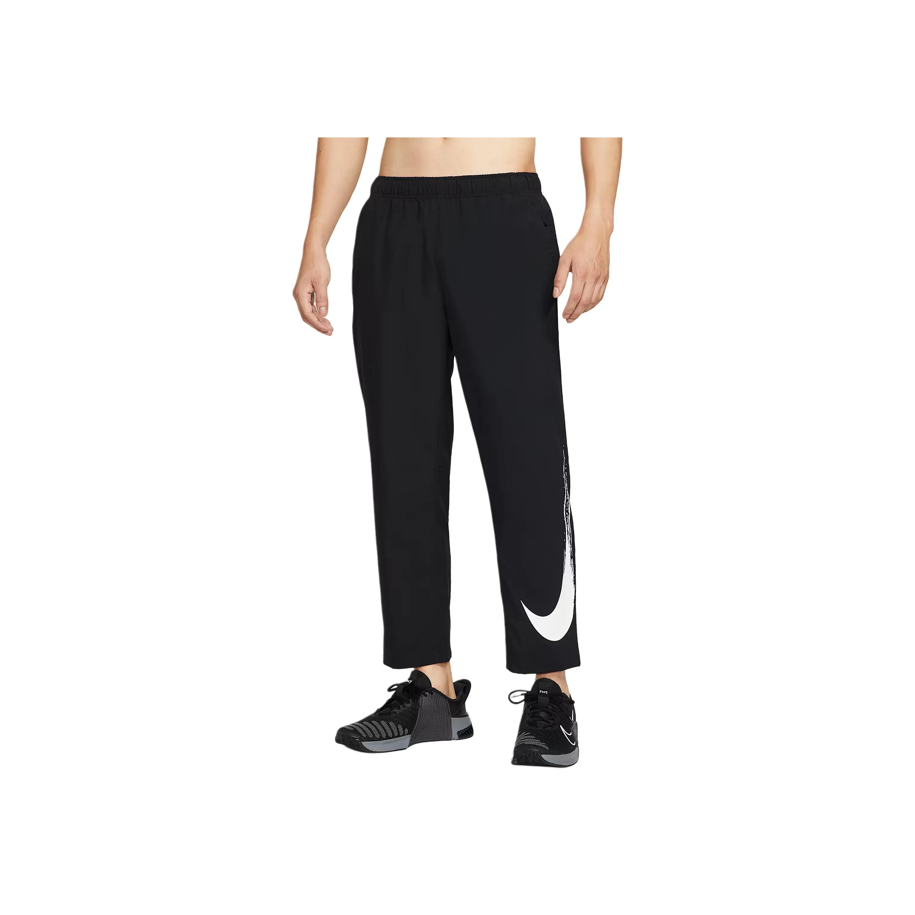 Найк Вязаные Тренировочные Штаны Мужские Черные