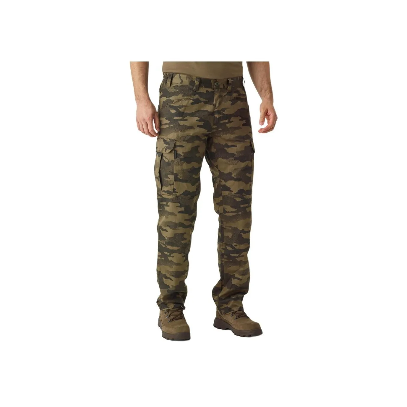 DECATHLON SOLOGNAC Cargo Pants Men's Brown Camouflage