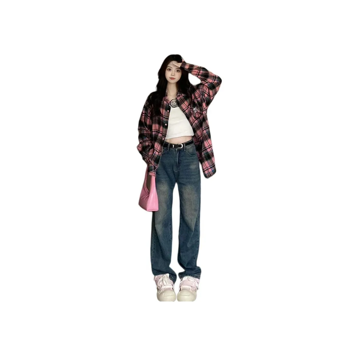 SOUL WORKER Розовый Унисекс Рубашки