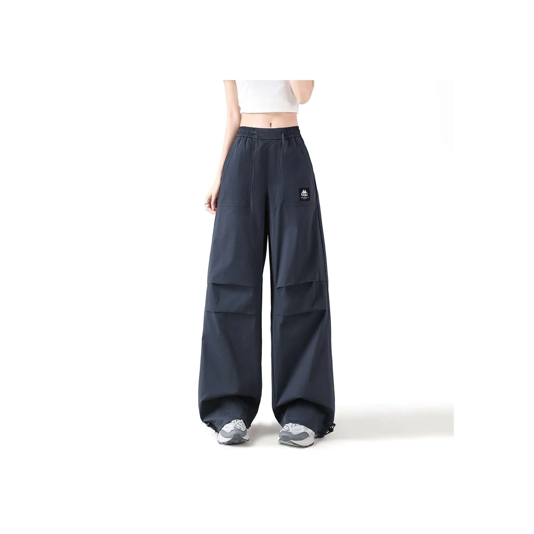 KAPPA Карго Брюки Женские Железо Асфальт Серый
