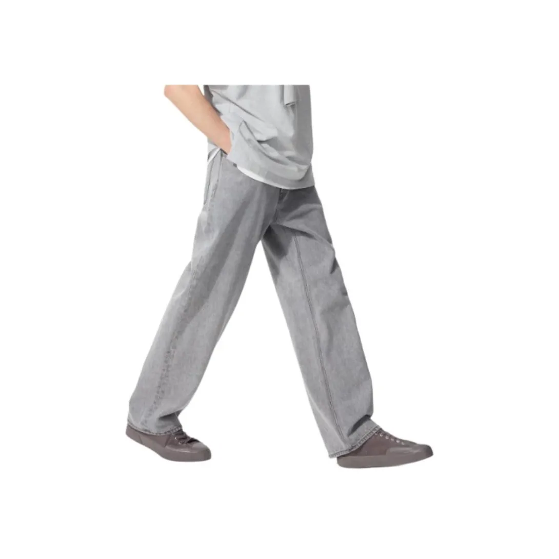 UNIQLO Светло-серый Мужские Джинсы