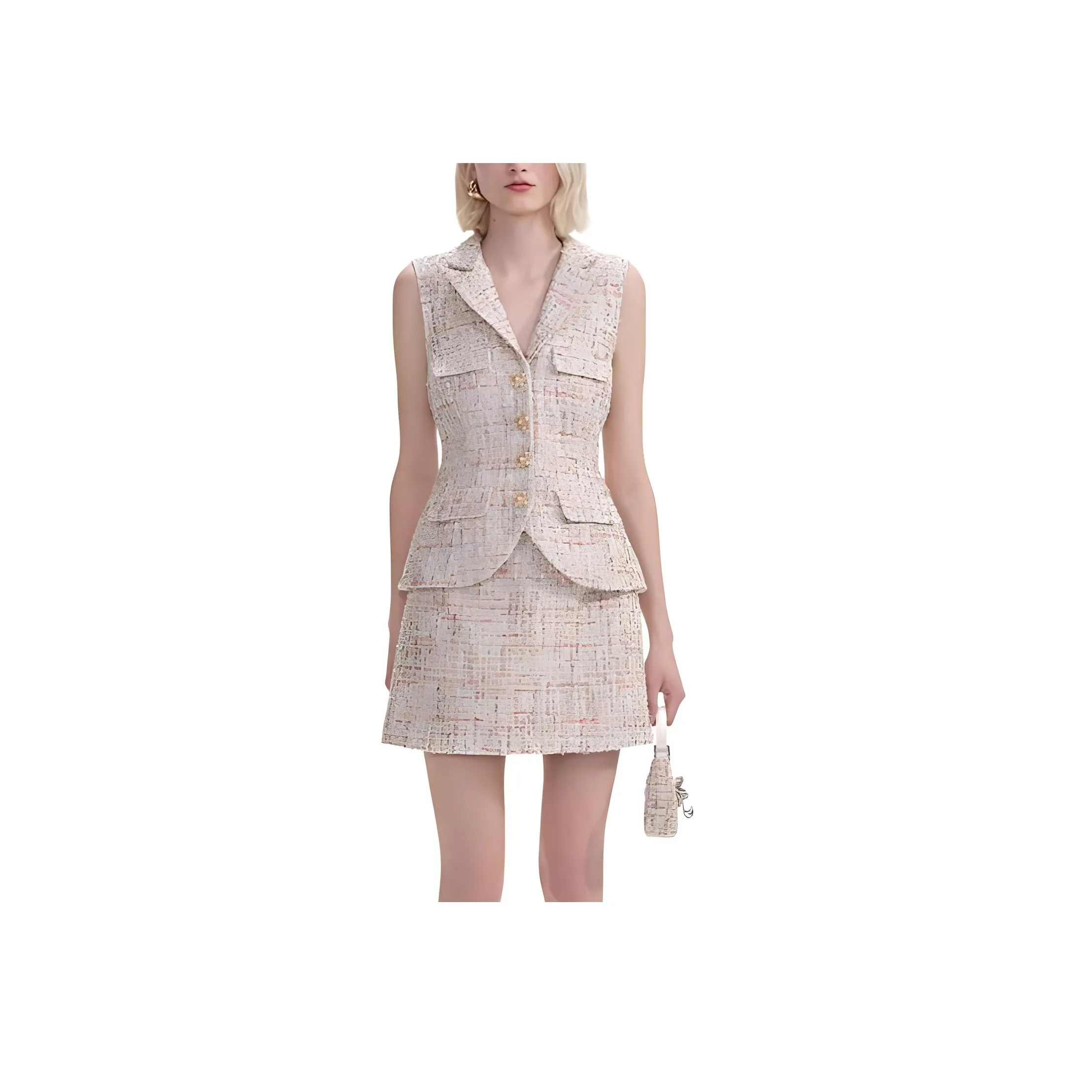 Self portrait Boucle Tailored Mini Dress