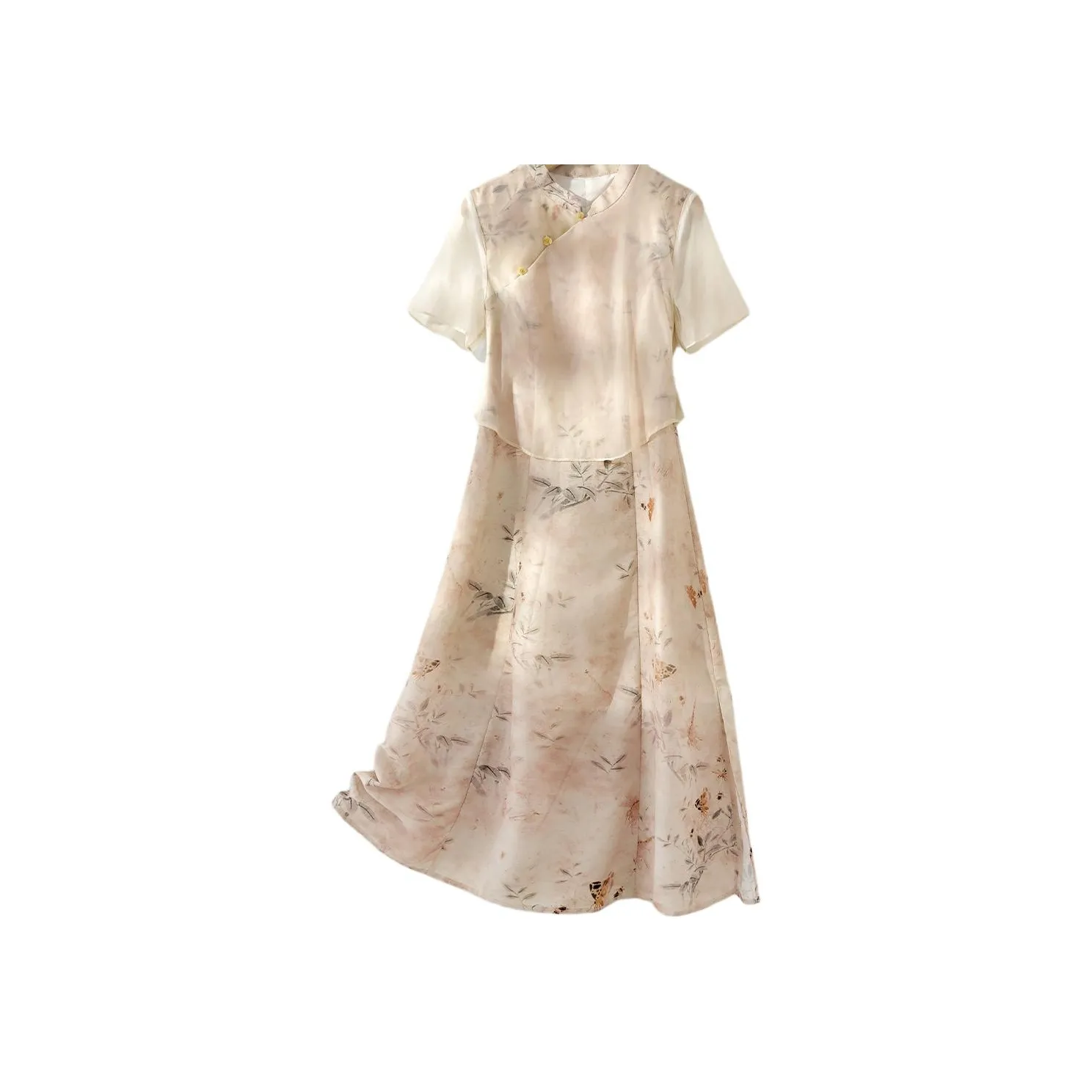 IHIMI Short Sleeved Dress Women's Beeswax Yellow
