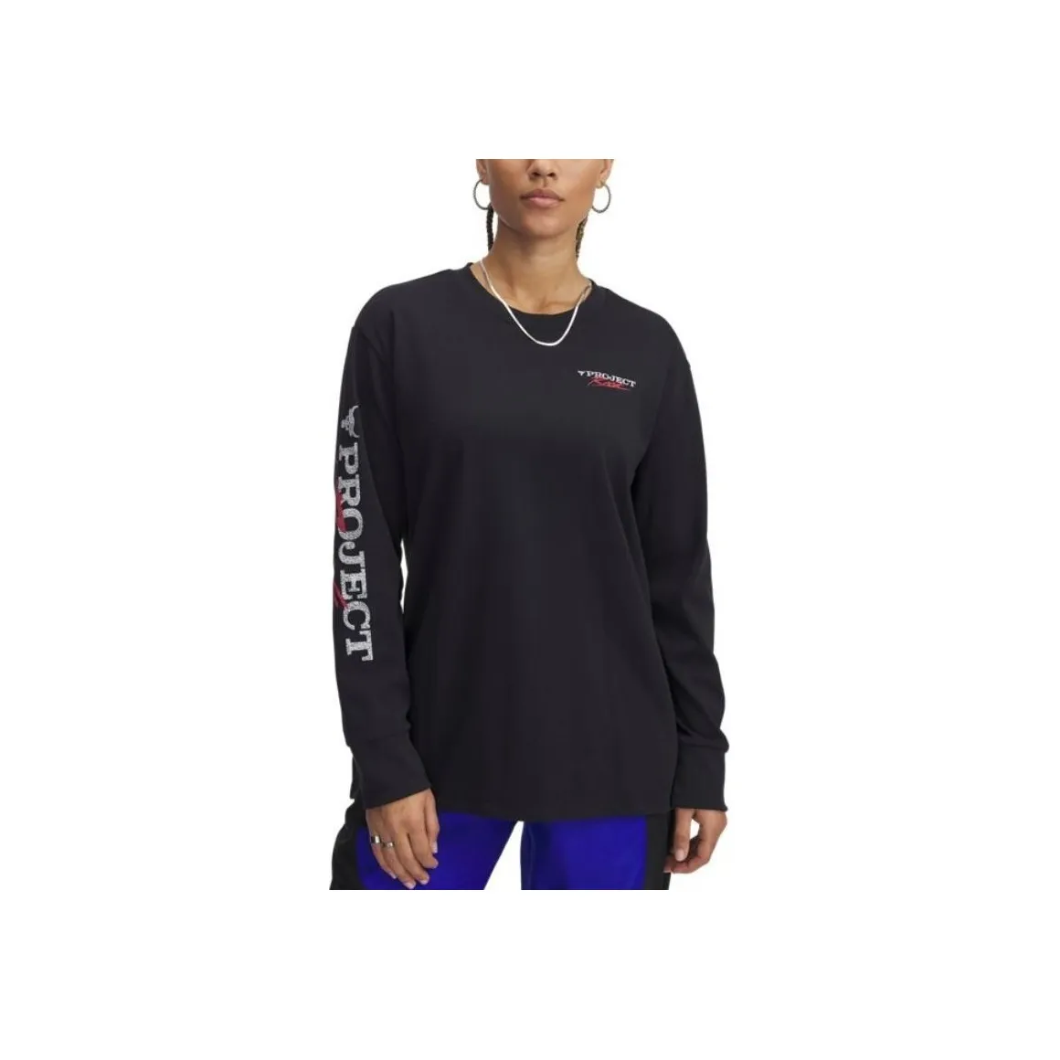 Under Armour ProjectRock Drop Shoulder Sleeve T Shirt Women's Black