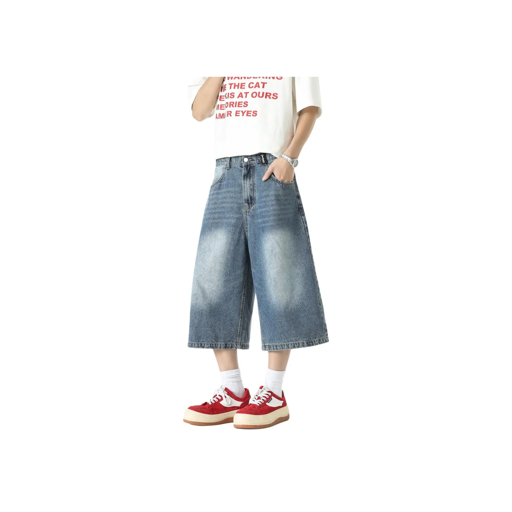 Dunhuang Museum Джинсовые шорты Унисекс