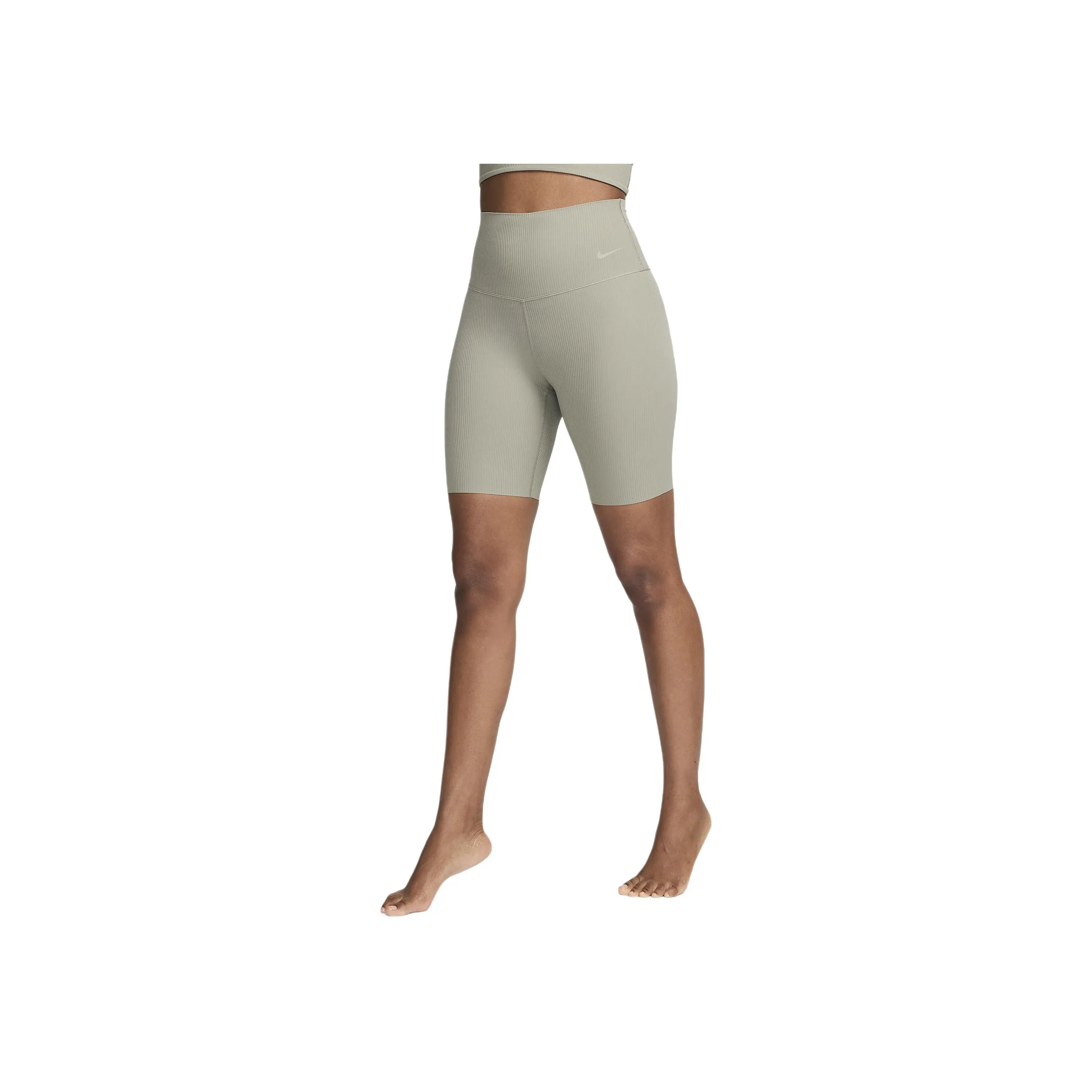 Nike Zenvy Rib Women's Gentle Support High Waisted 8' Biker Shorts