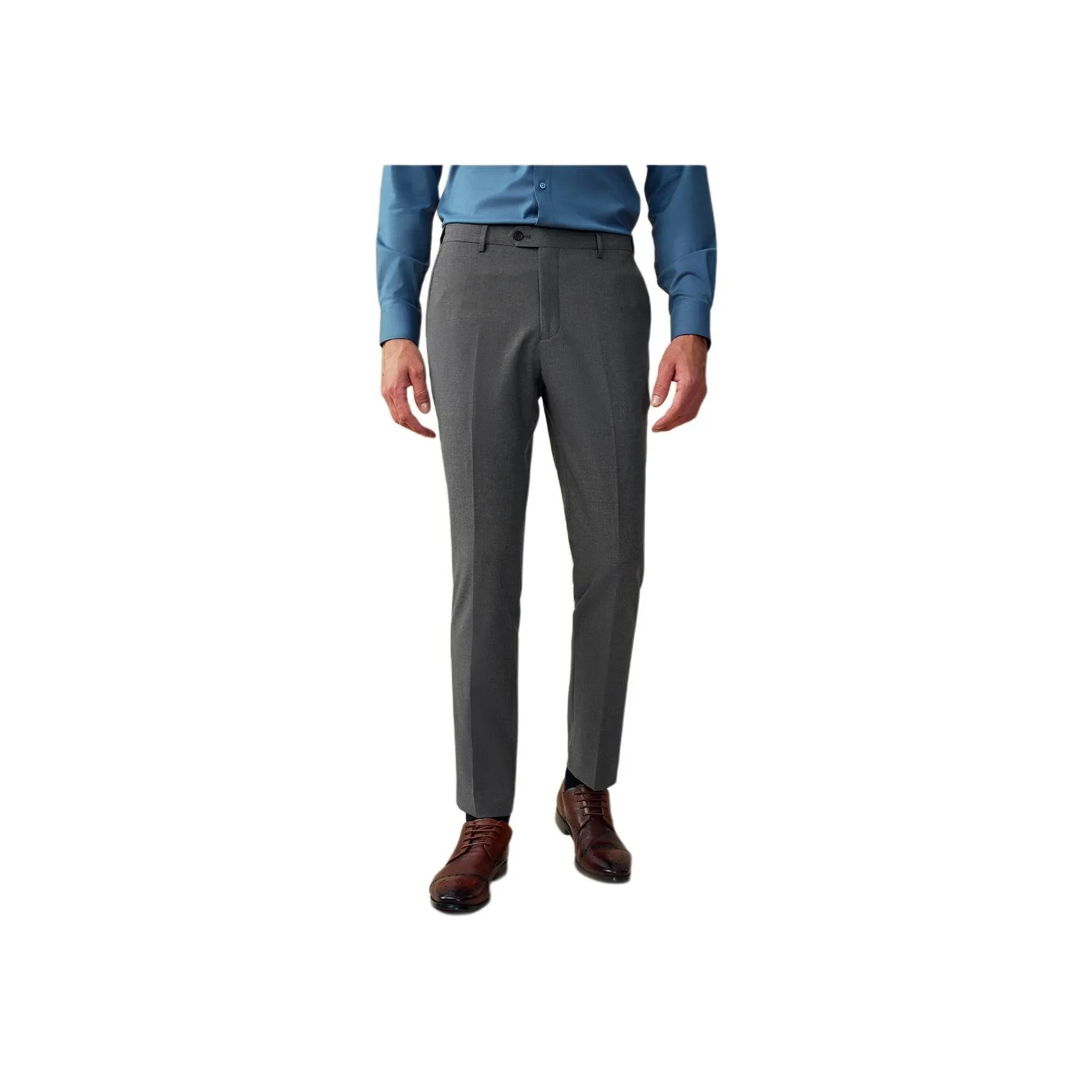 BUSYCON Светло-серые мужские брюки для костюма