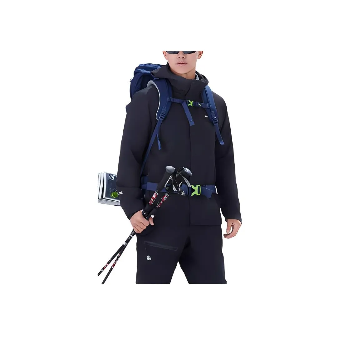 SCALER Водонепроницаемый Ветрозащитный Дышащий Устойчивый к истиранию Термический ветровка Мужской Черный