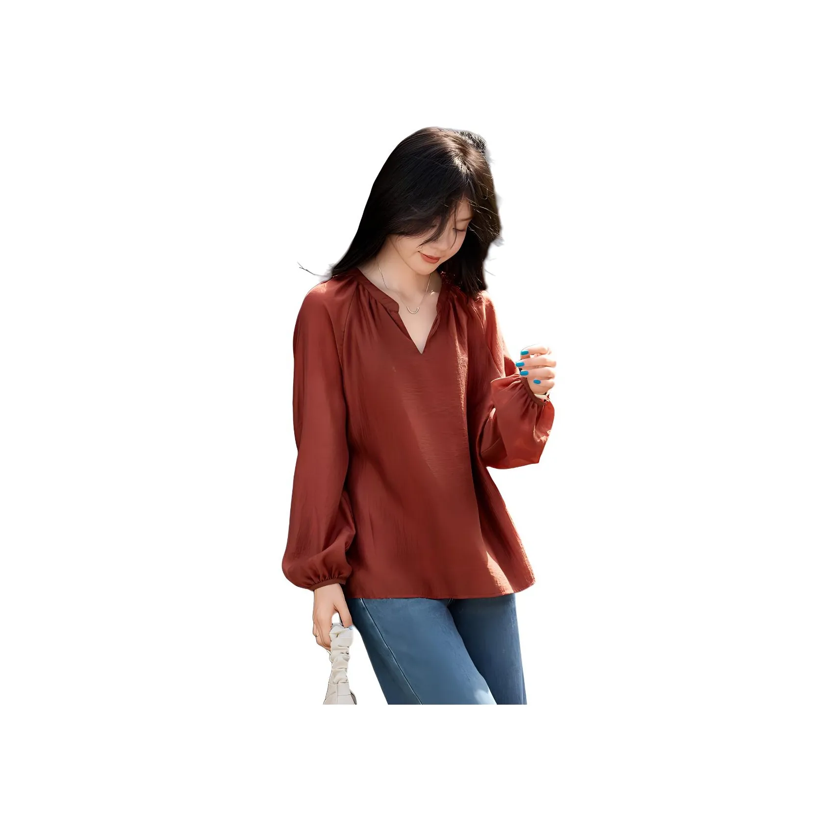 Mo Han Yi Mei Shirt Women's Red