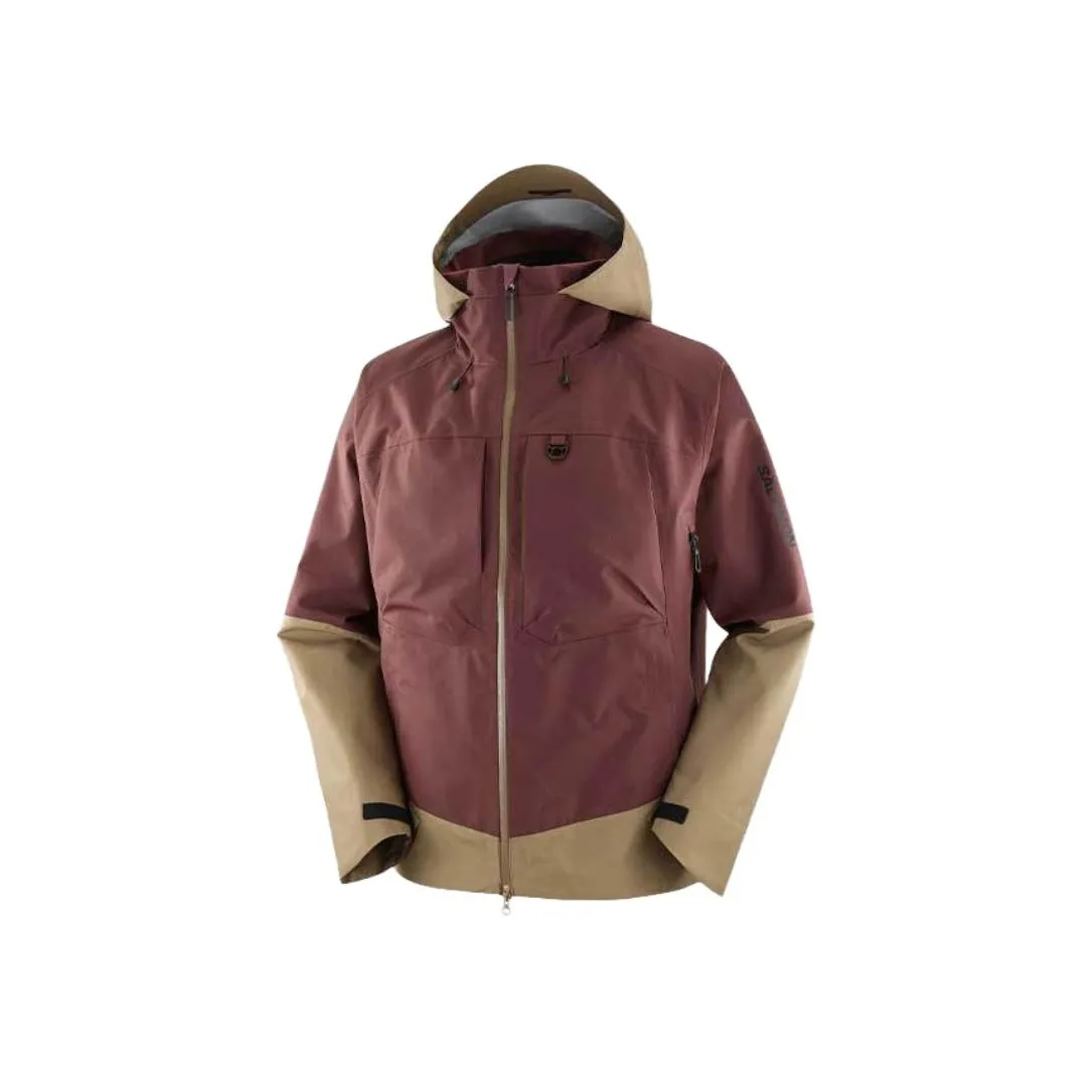 SALOMON OUTLINE Windbreaker Jackets Unisex Red Brown