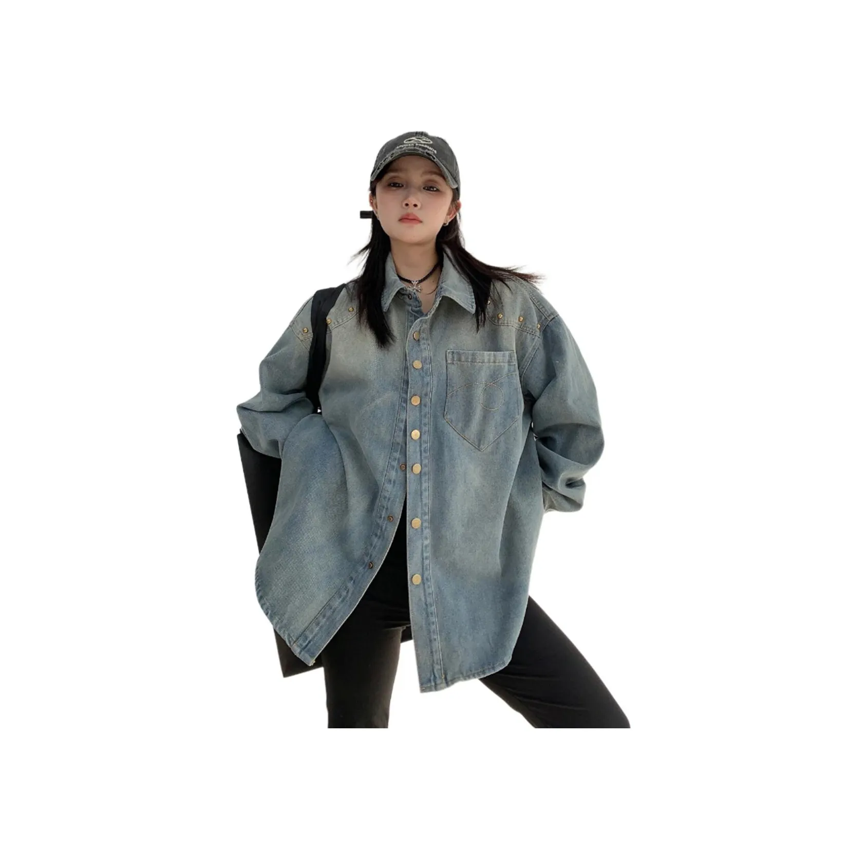 SOUL WORKER Деним Куртка Унисекс