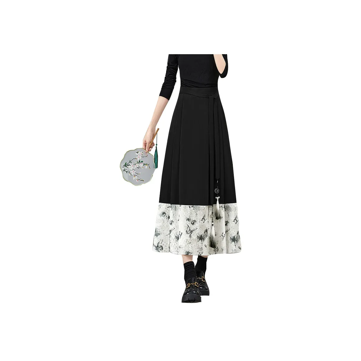 TOUCH Повседневный Длинный Юбка Женская Черная