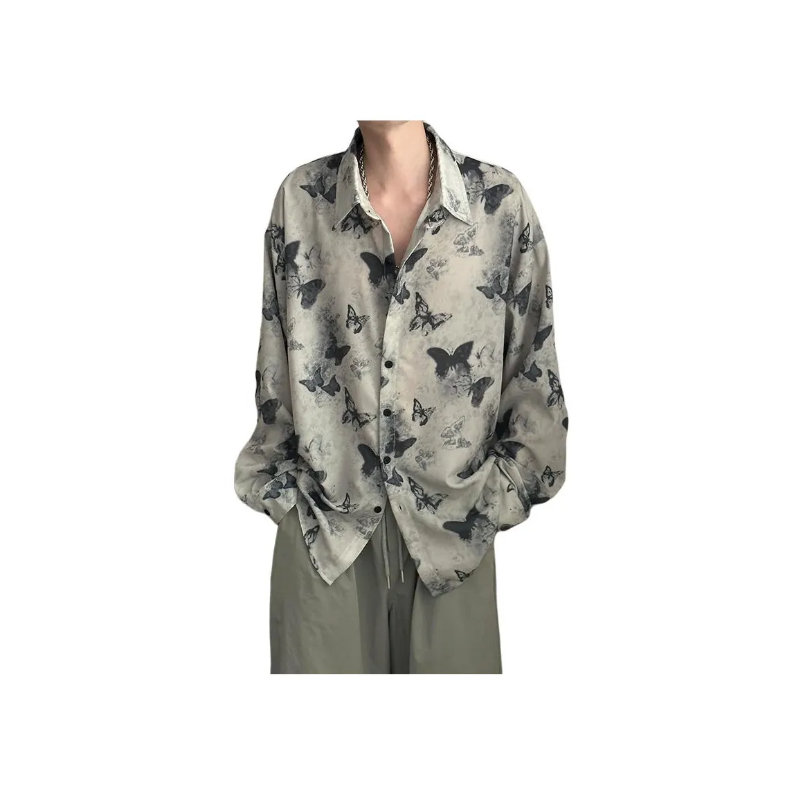 CHEER ZONE Бабочка Серый Унисекс Рубашки