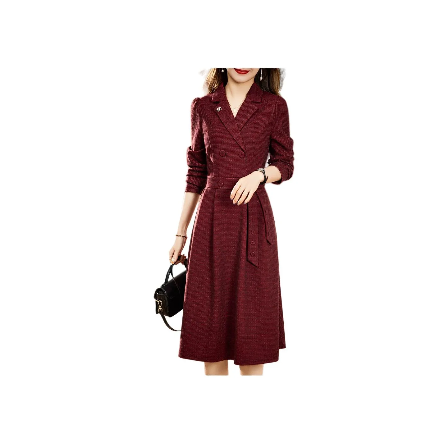 Fele.d Long Sleeved Dress Women's Image Color