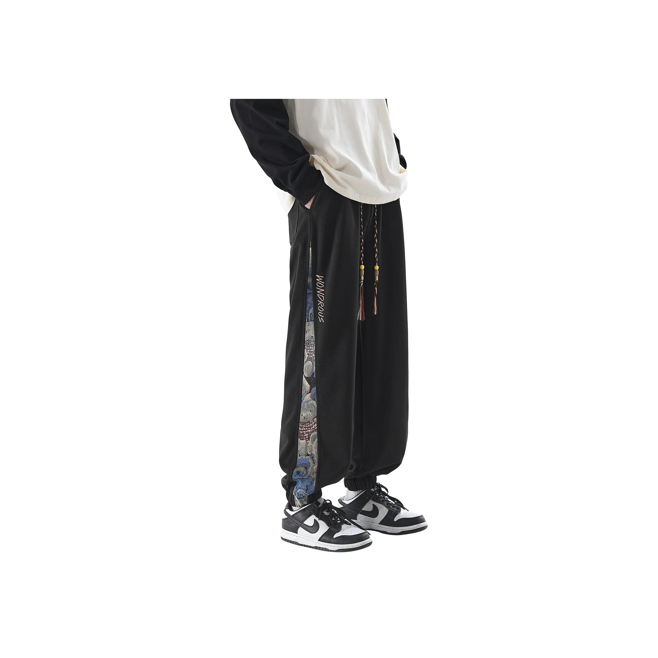DJ.SPIRIT Casual Pants Unisex Red