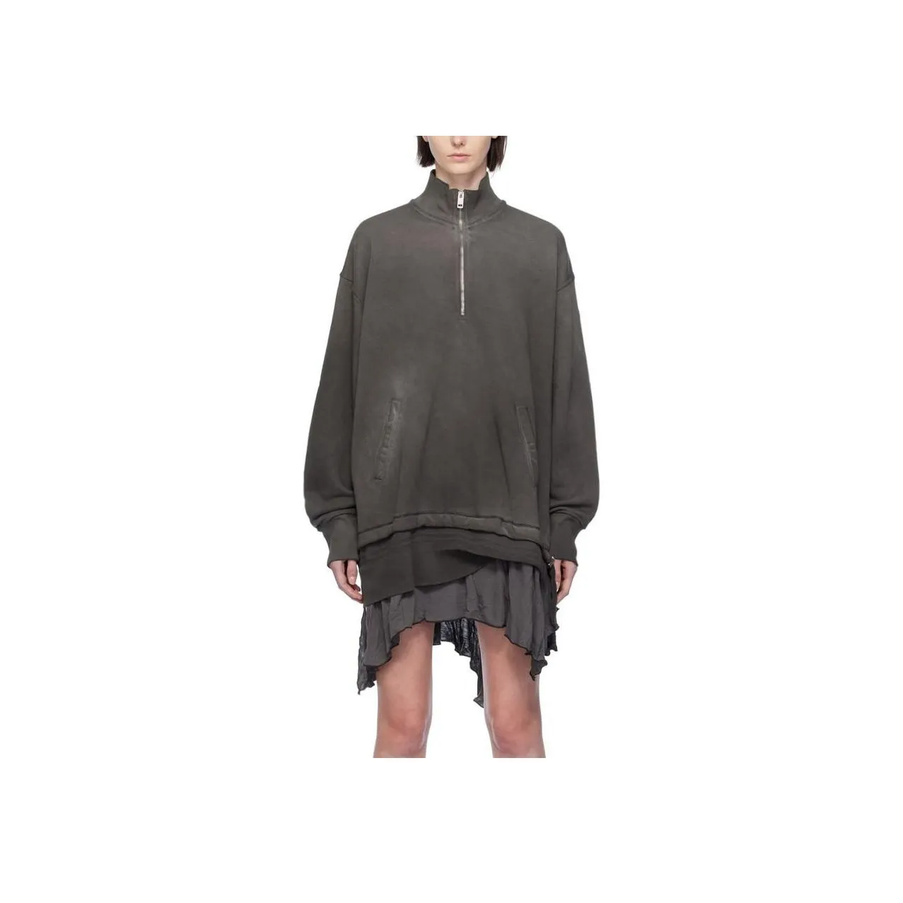 DIESEL Темно-серый Женские Длинные Платья с Рукавами