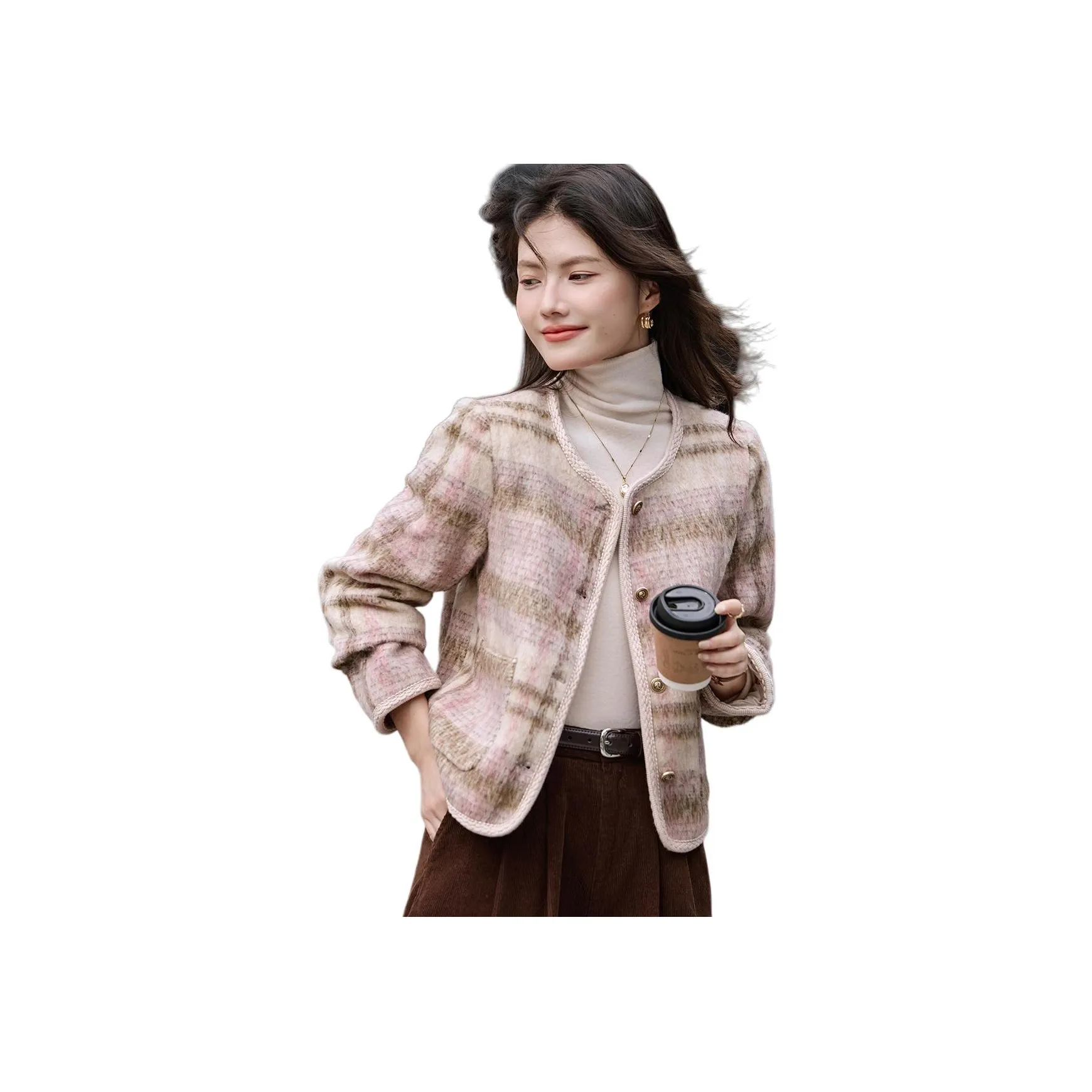 Still Quiet Круглый вырез Карман Куртка Женская