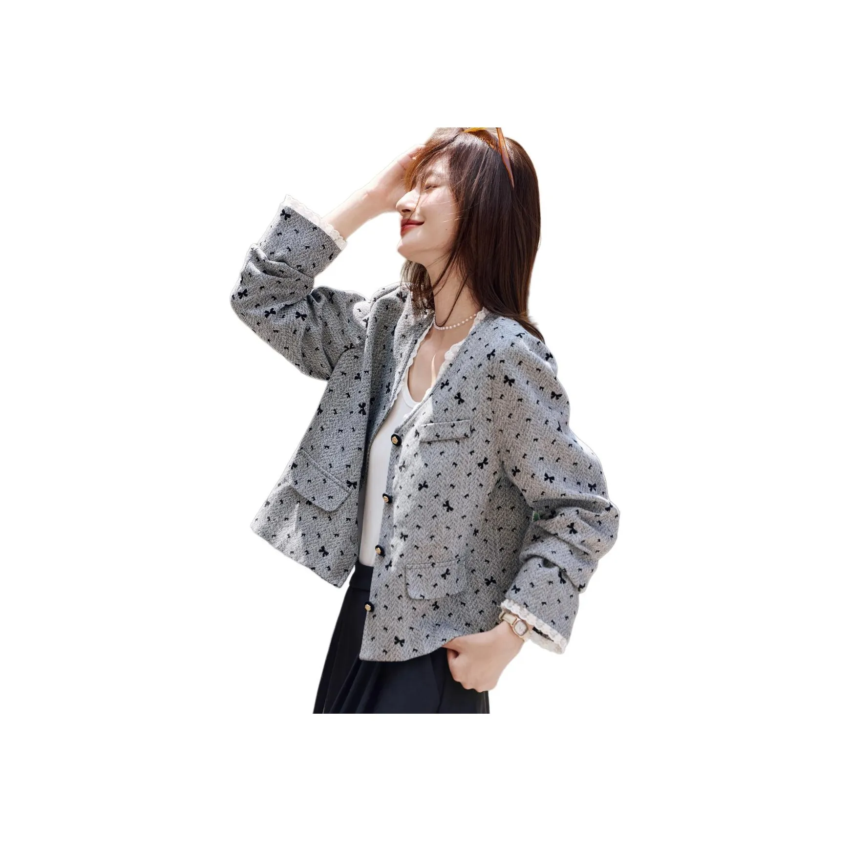 Still Quiet Элегантный Универсальный Укороченная Куртка Женская