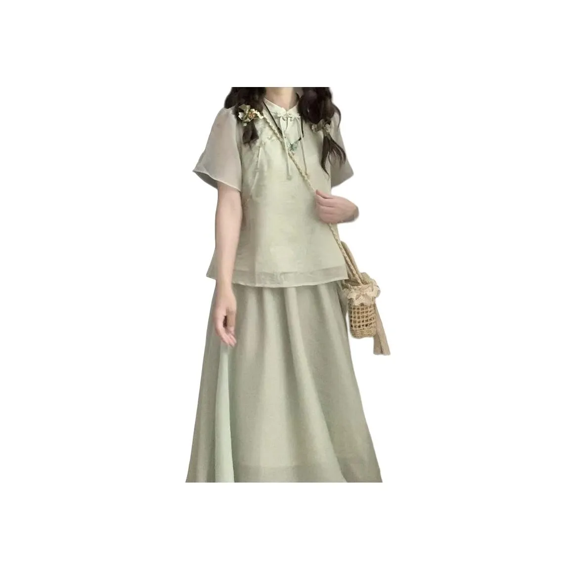 GOSO Зеленый Женские Комплекты с юбкой