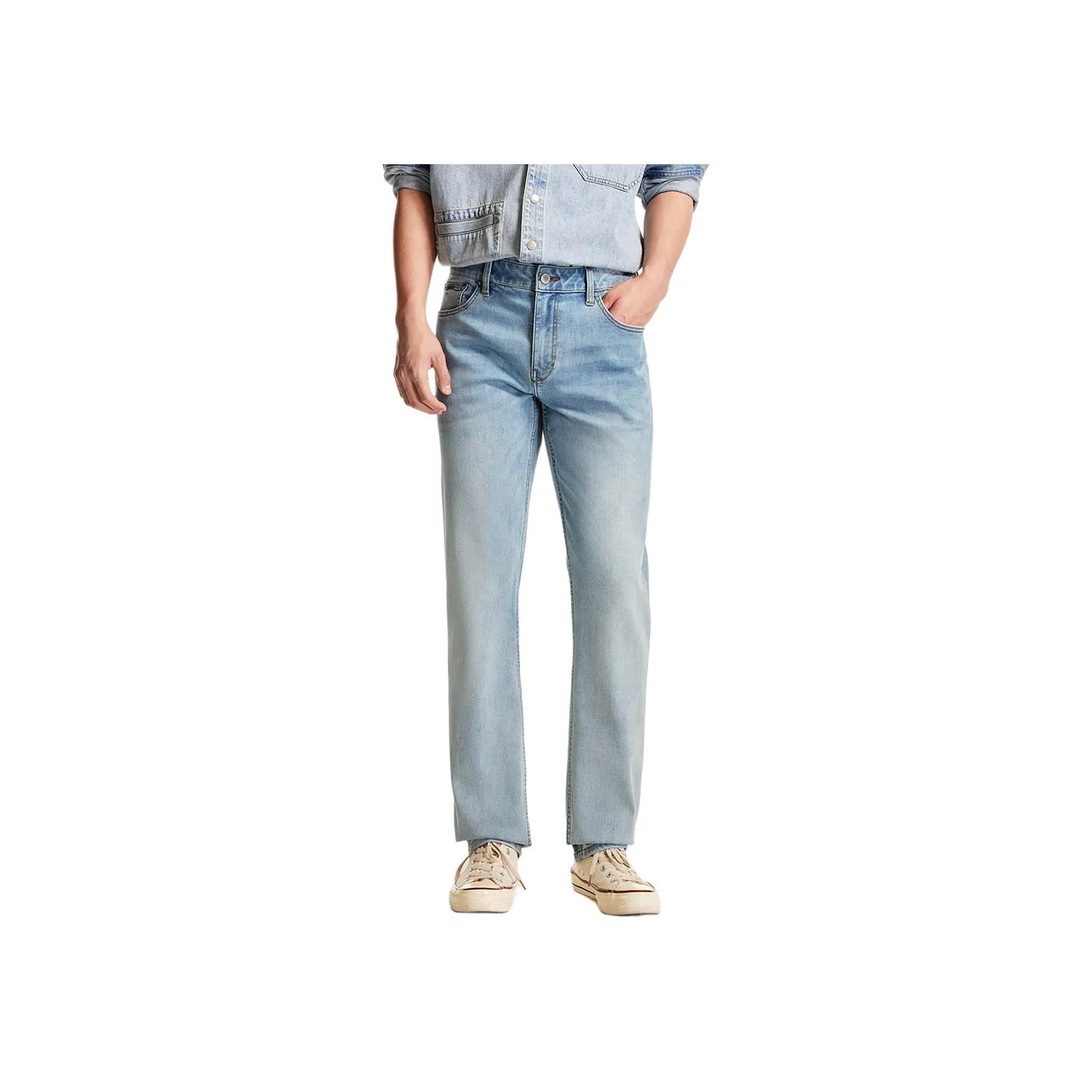JACK JONES E41 Medium Denim Blue Men's Jeans JACK JONES E41 Средний деним синий мужской джинсы