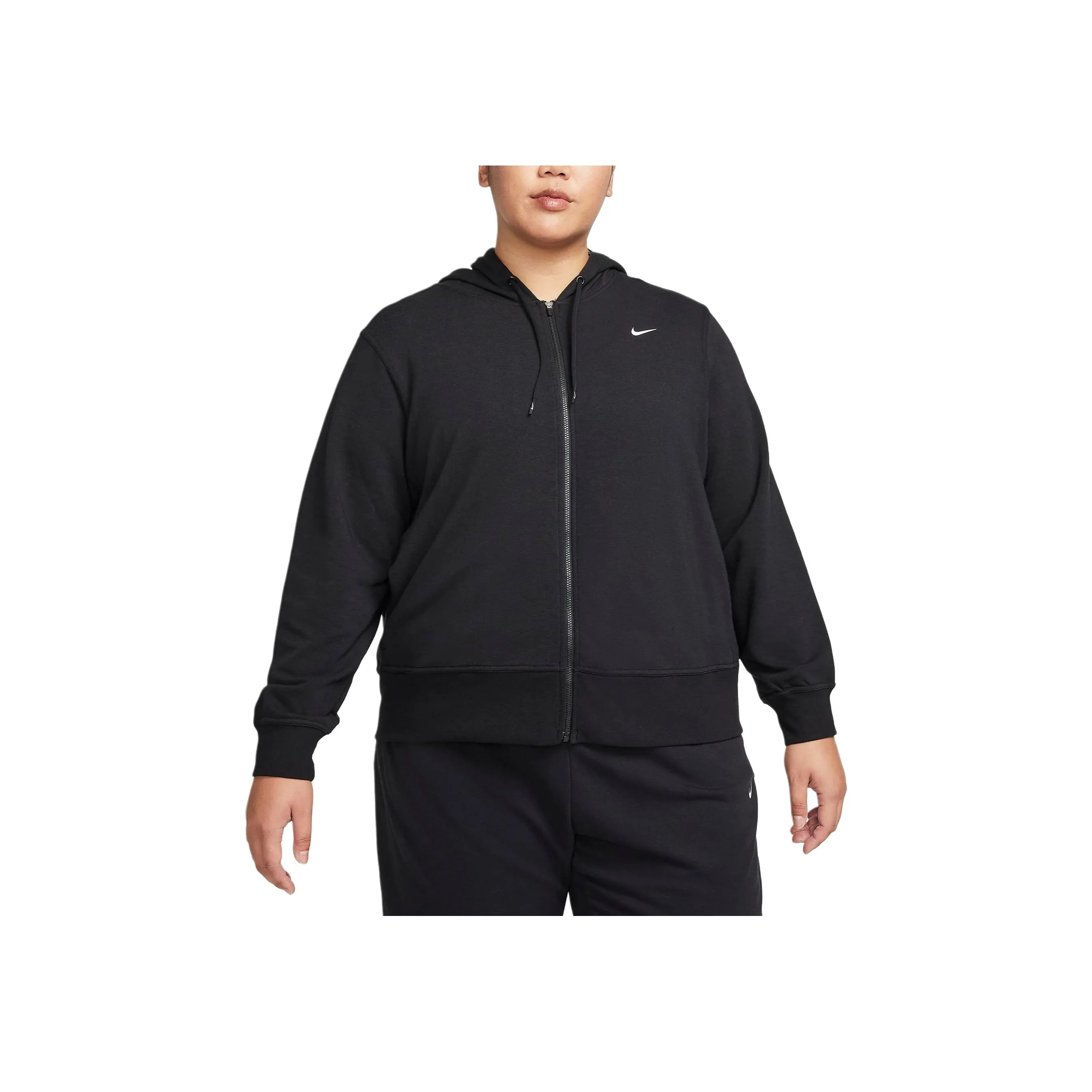 Nike Dri FIT One Women's Full Zip French Terry Hoodie Plus Size