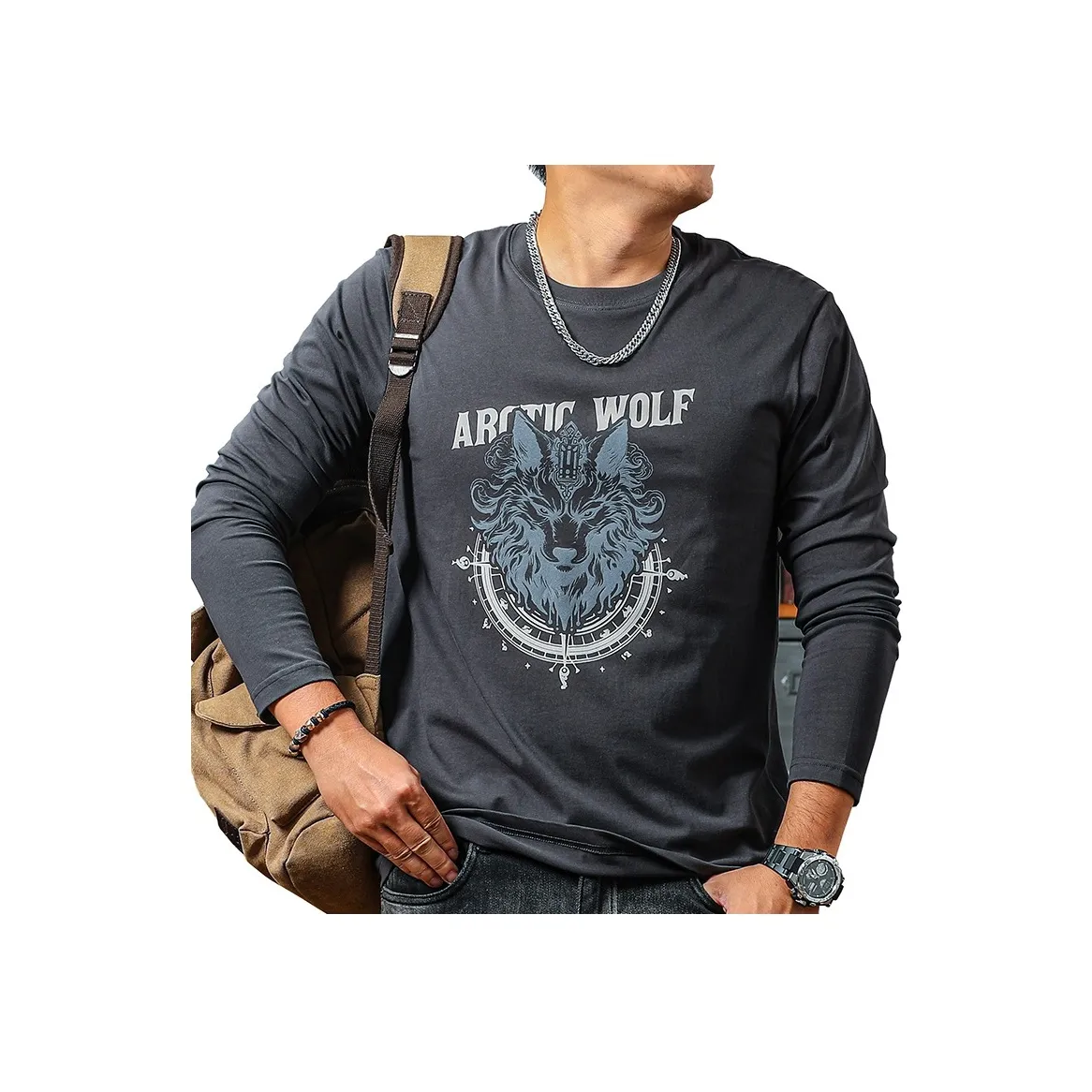 Seasonal Words T Shirt Men's Iron Gray