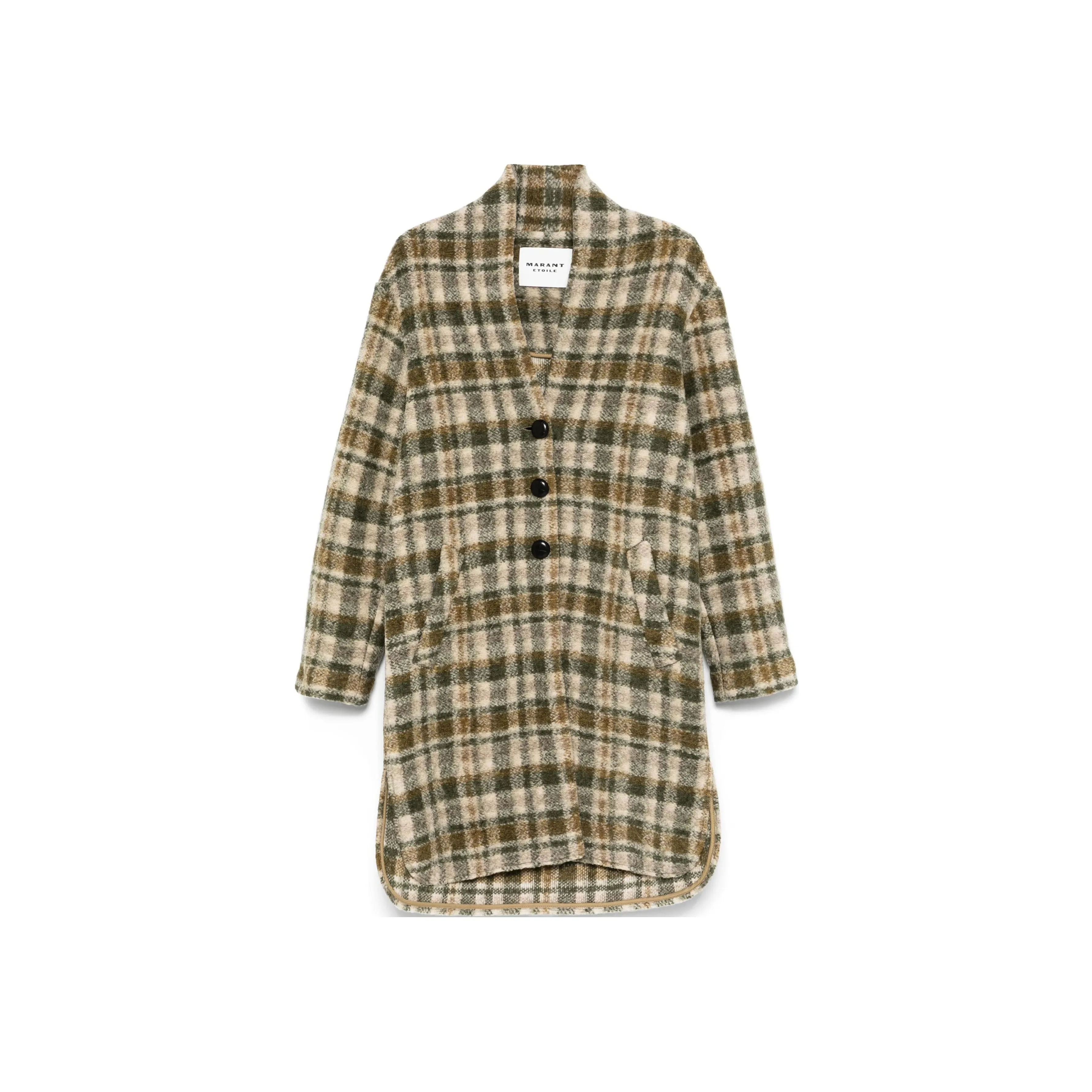 ISABEL MARANT ETOILE Long Sleeved Checked Coat