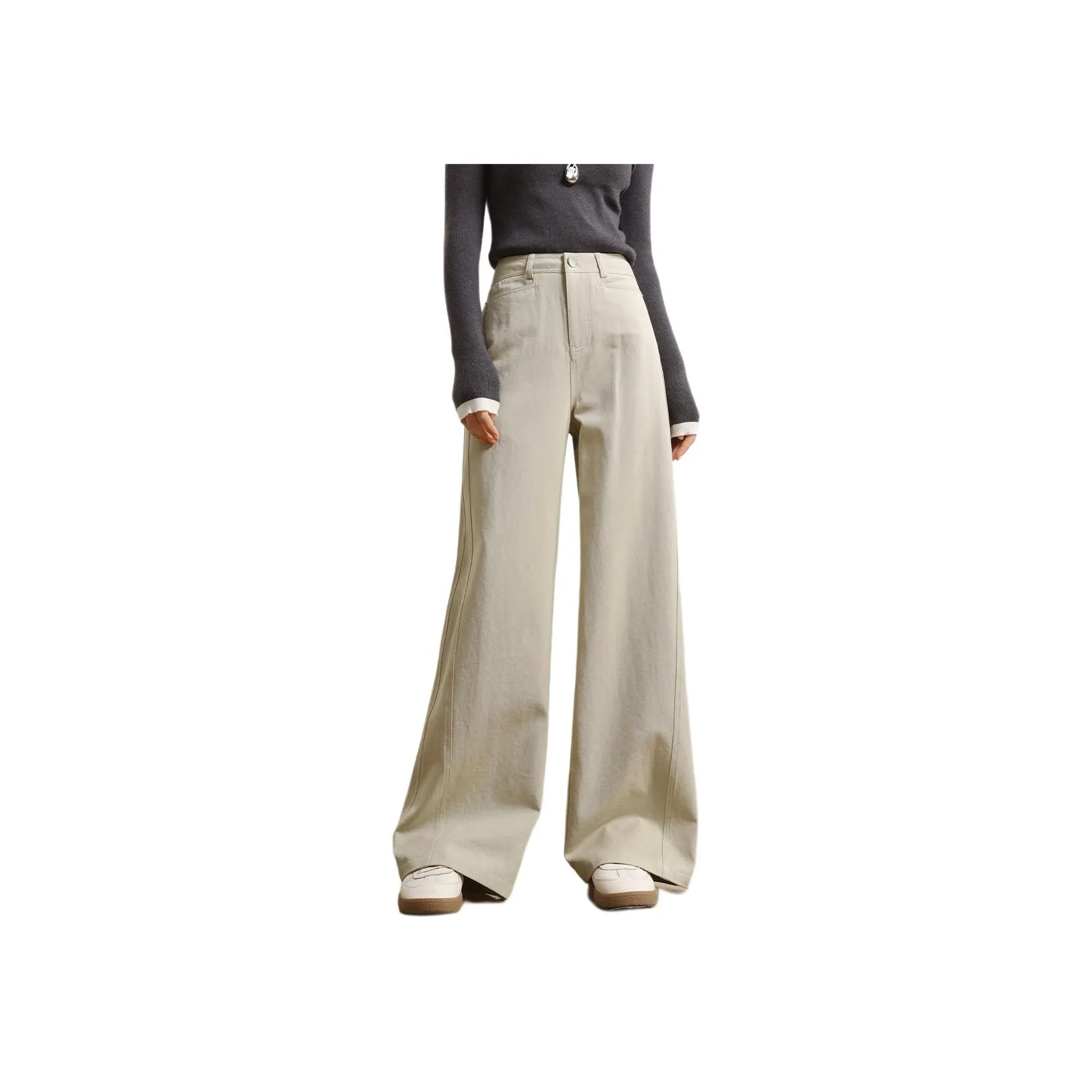 HIPPIEMISS Повседневные брюки женские светлый хаки