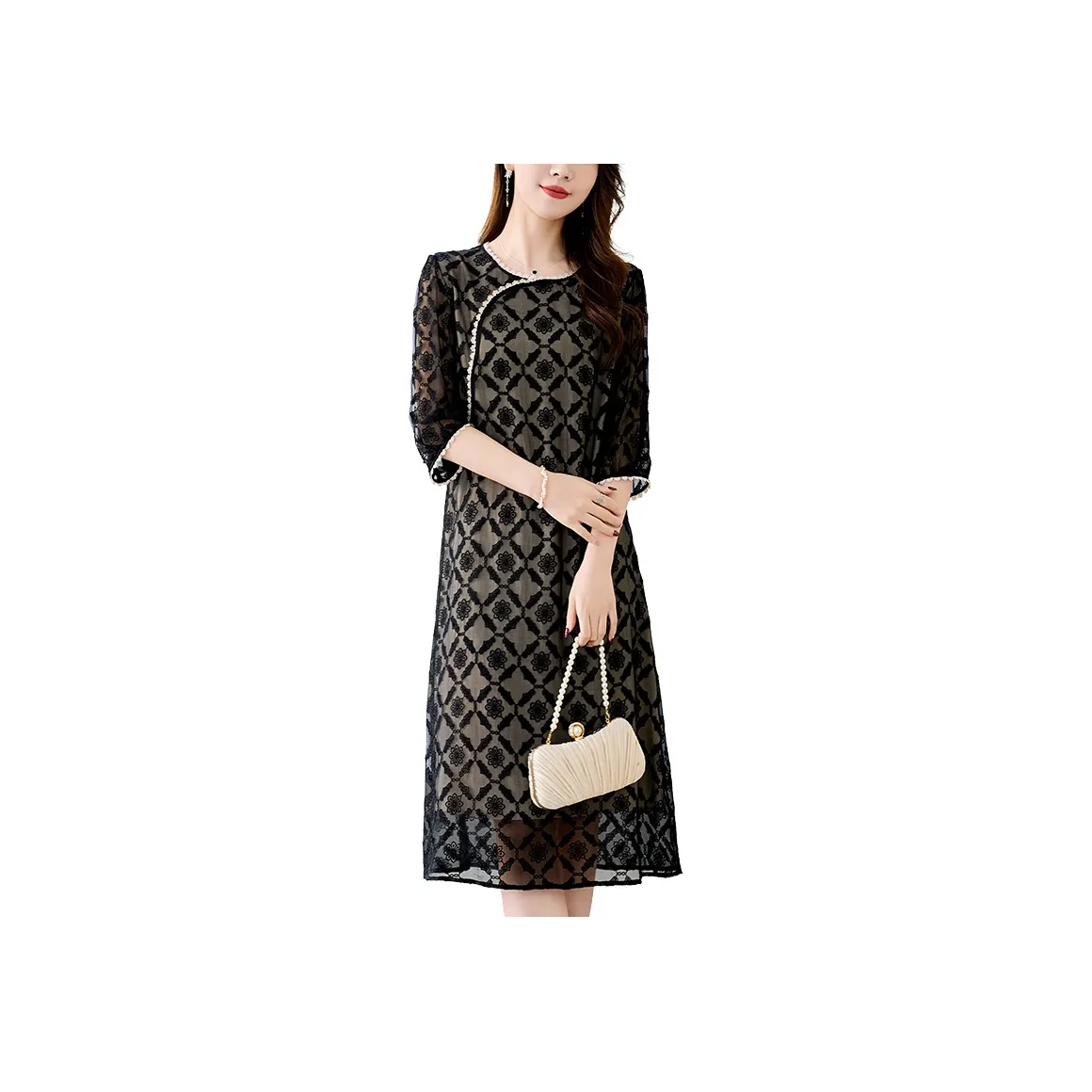 To The West Short Sleeved Dress Women's Black