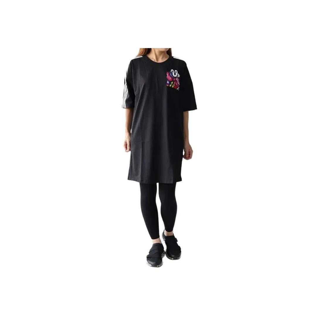 Adidas Originals x · Hattie Stewart Короткий рукав Платье Женское Черное