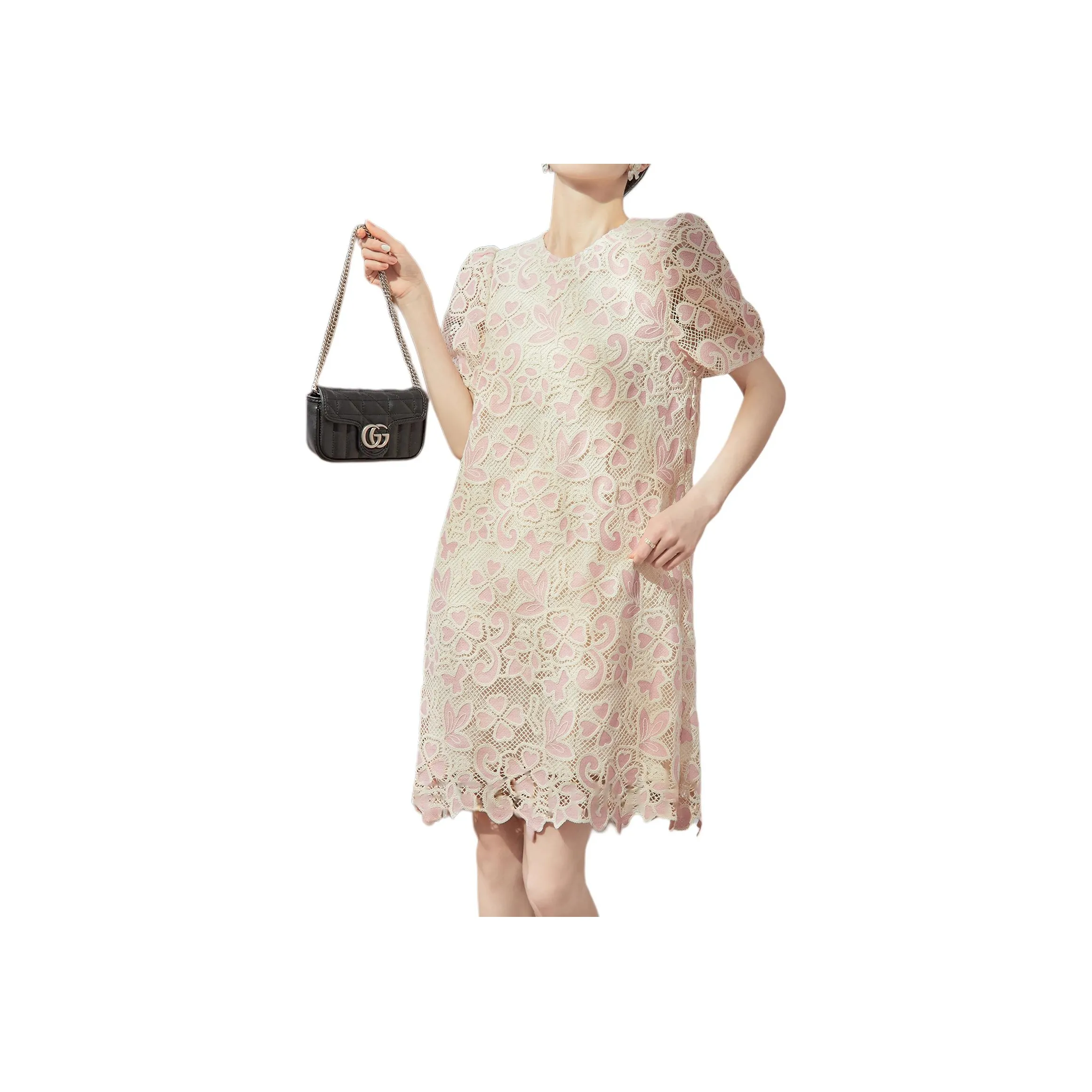 DESIGNER UNCLE Short Sleeved Dress Women's Pink