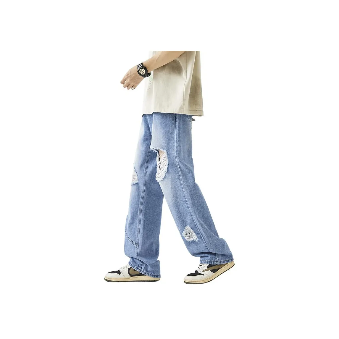 CHENYING Синий Мужской Джинсы