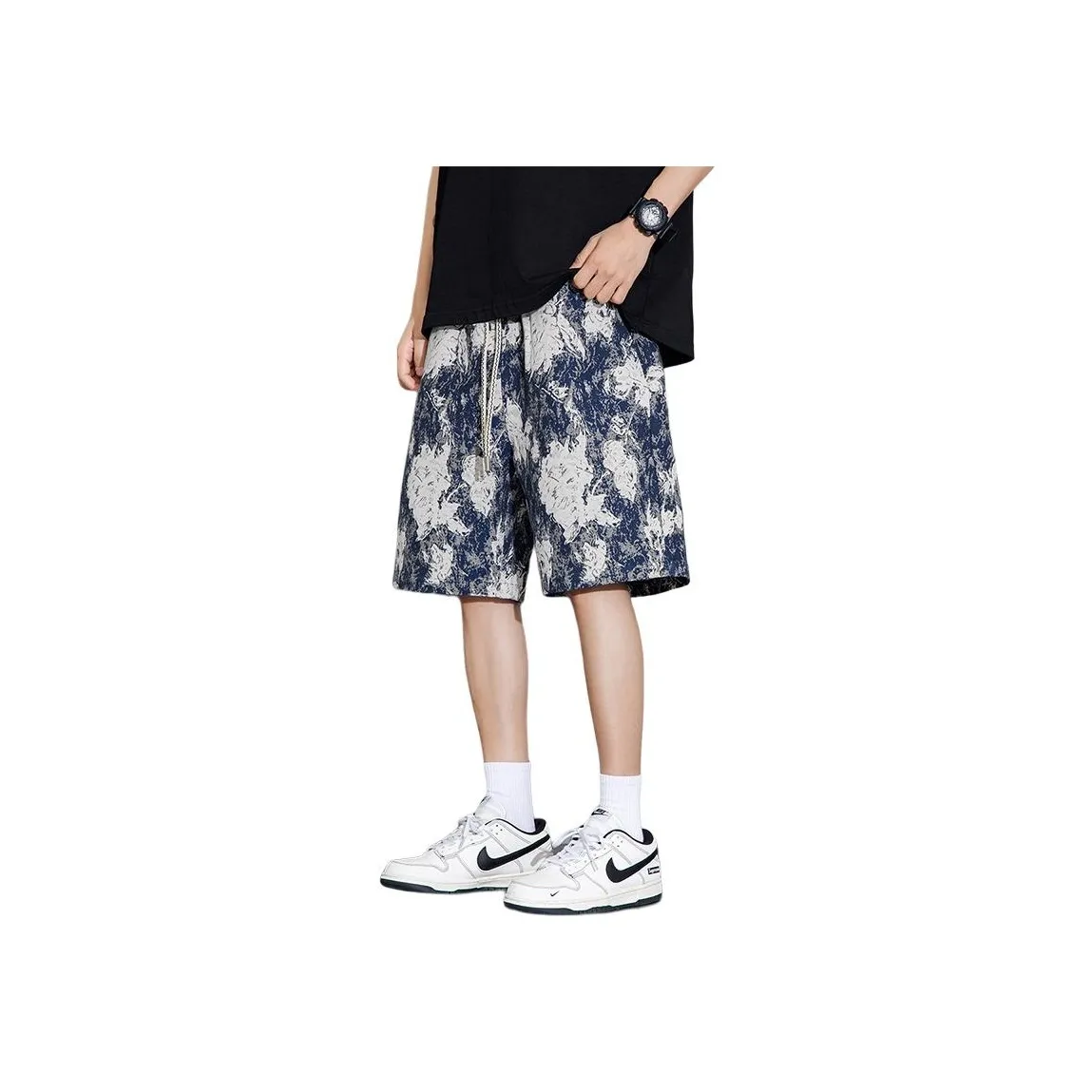 Left Bank Blue Men's Casual Shorts Лефт Банк Синий Мужской Повседневный Шорты