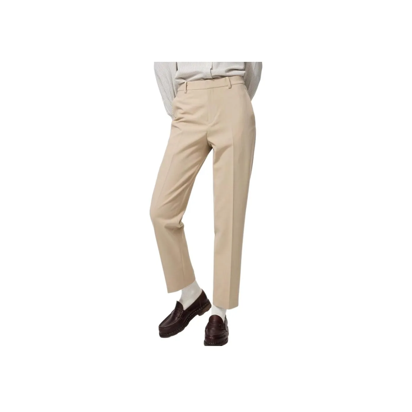 UNIQLO Бежевые Женские Костюмные Брюки