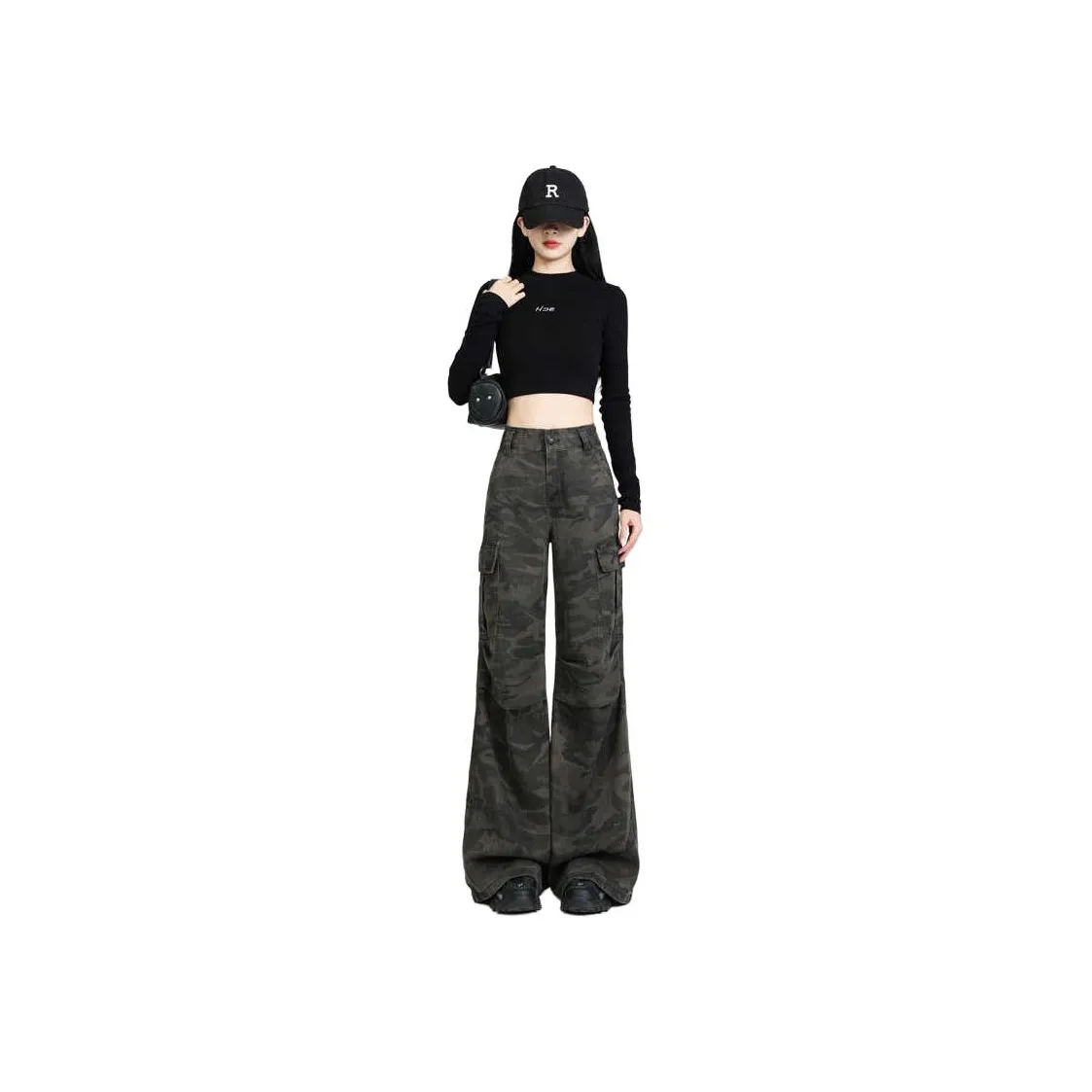 YINLEI Jeans Women's Army Green