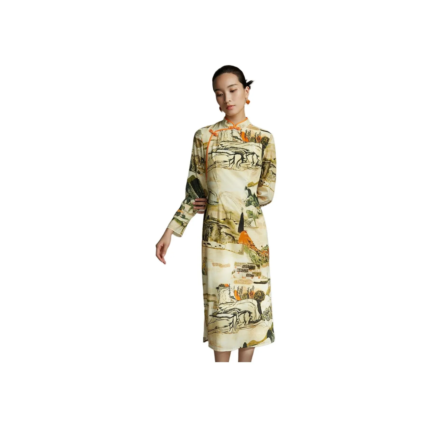 BBLLUUEE Long Sleeved Dress Women's Primulin