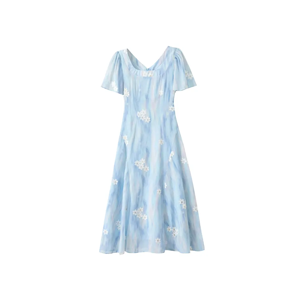 Incolore Short Sleeved Dress Women's Light Blue