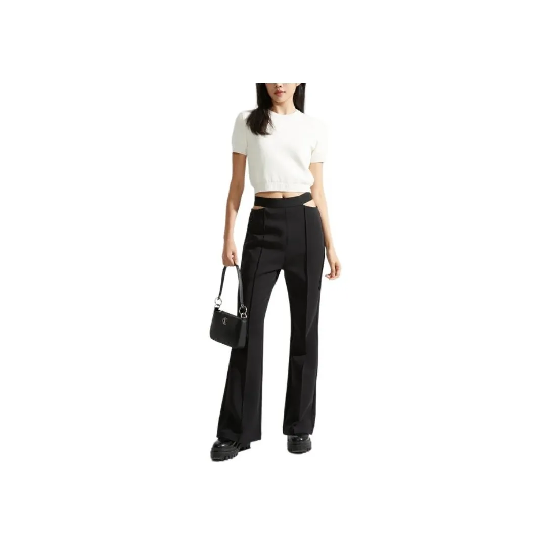 CALVIN KLEIN Knitted Sweatpants Women's Space Black