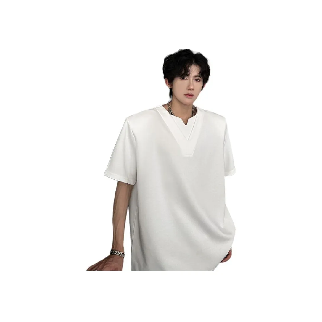 DANJUE American Luxury Streetwear Тяжелый Короткий Рукав Премиум Стильный Половина Рукава Унисекс