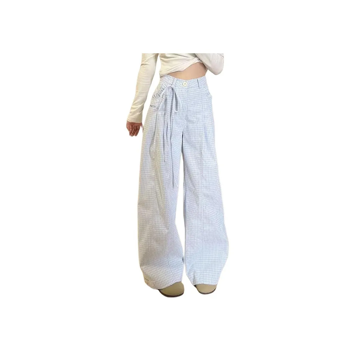 BVODE Синий Женские Повседневные Брюки