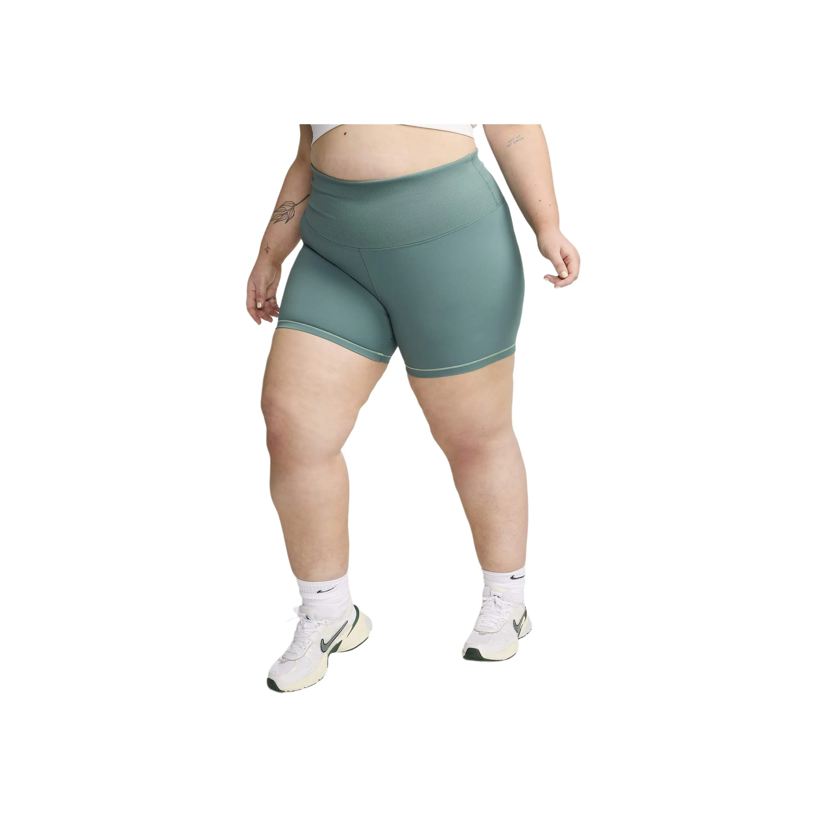 Nike One Rib Women's High-Waisted 5' Biker Shorts Plus Size