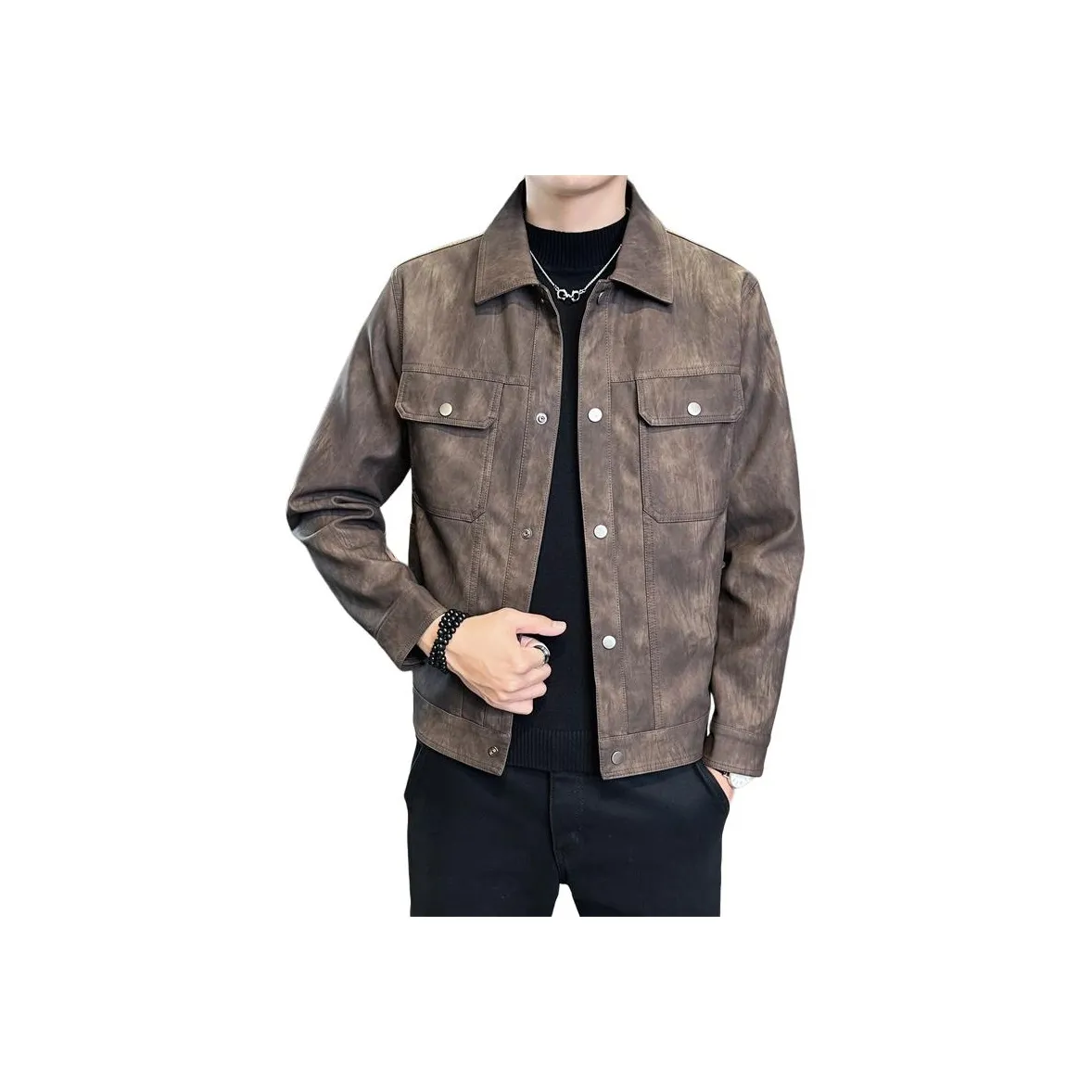 TAIZILONG Мужские кожаные куртки