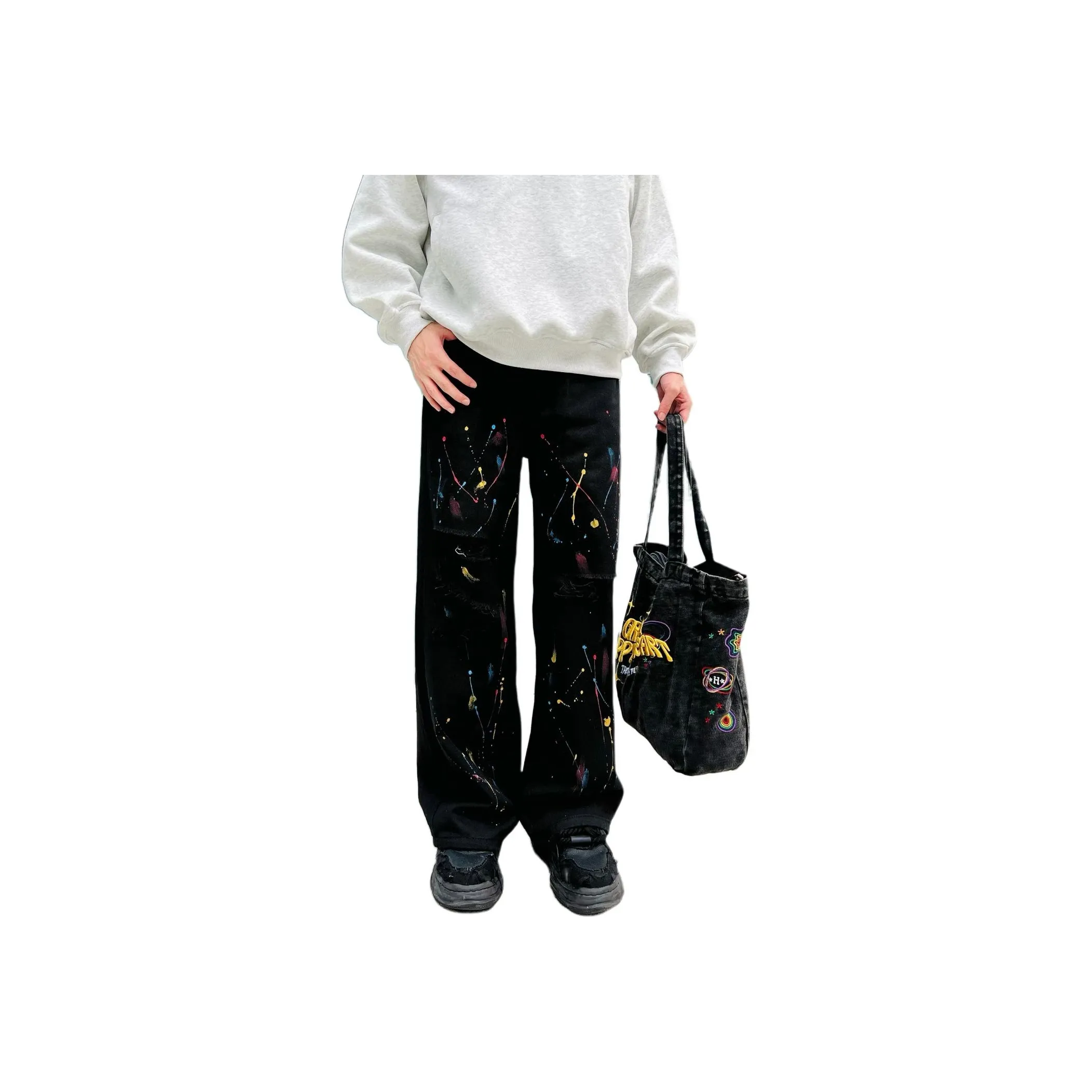 MORii Черные Унисекс Джинсы